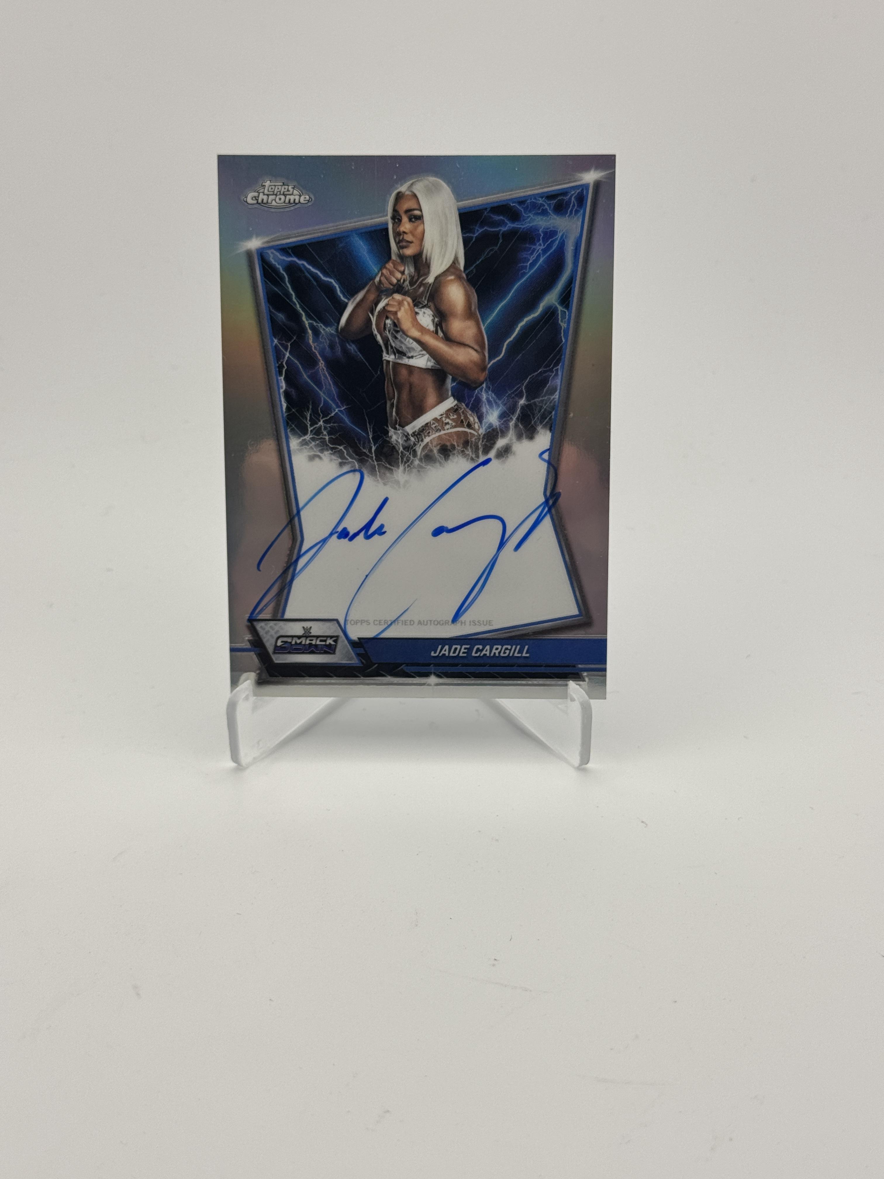 2026 Topps Chrome WWE #BBA-JAD Jade Cargill Blue Brand Autographs