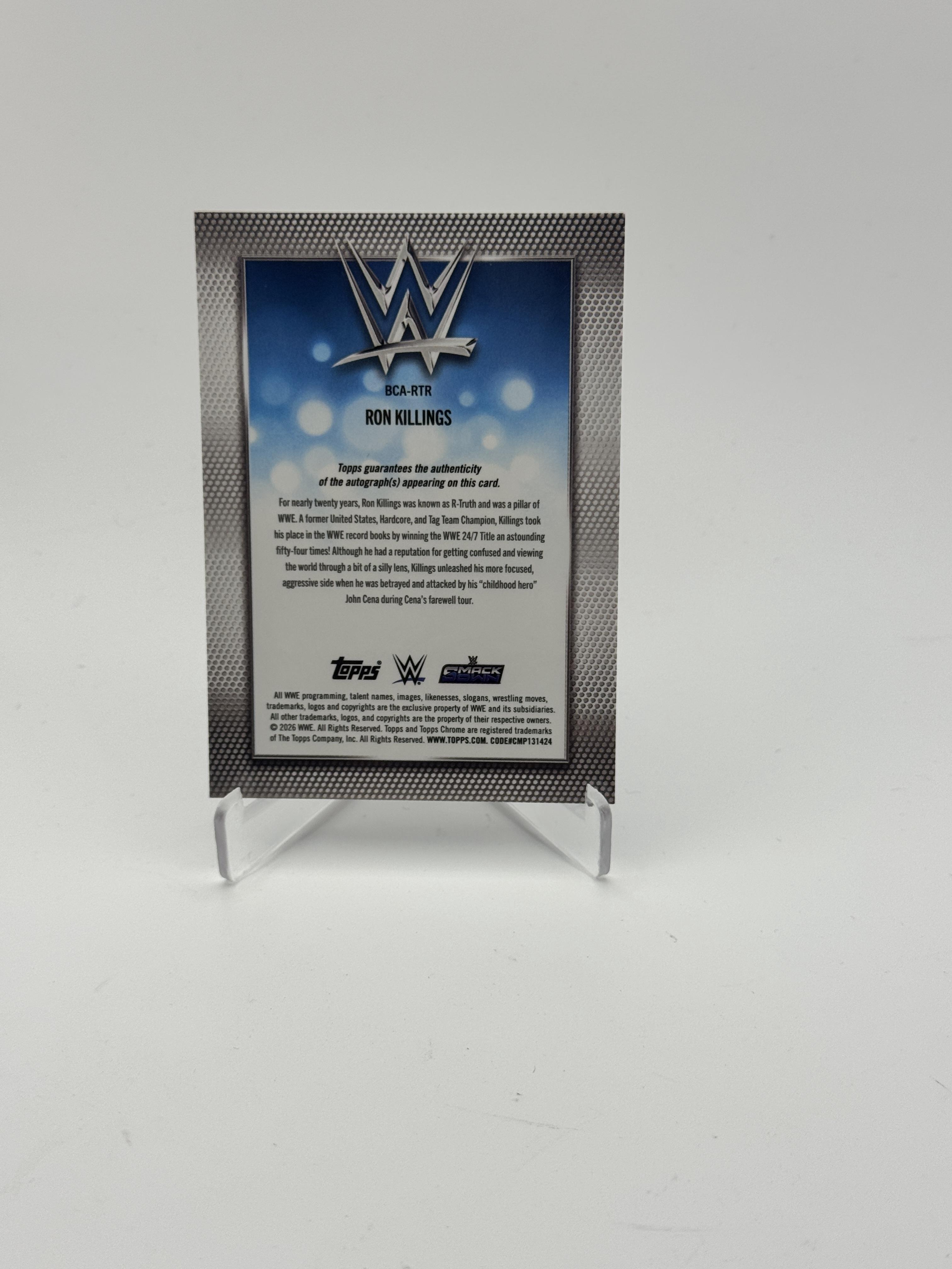 2026 Topps Chrome WWE #BCA-RTR Ron Killings Base Autographs