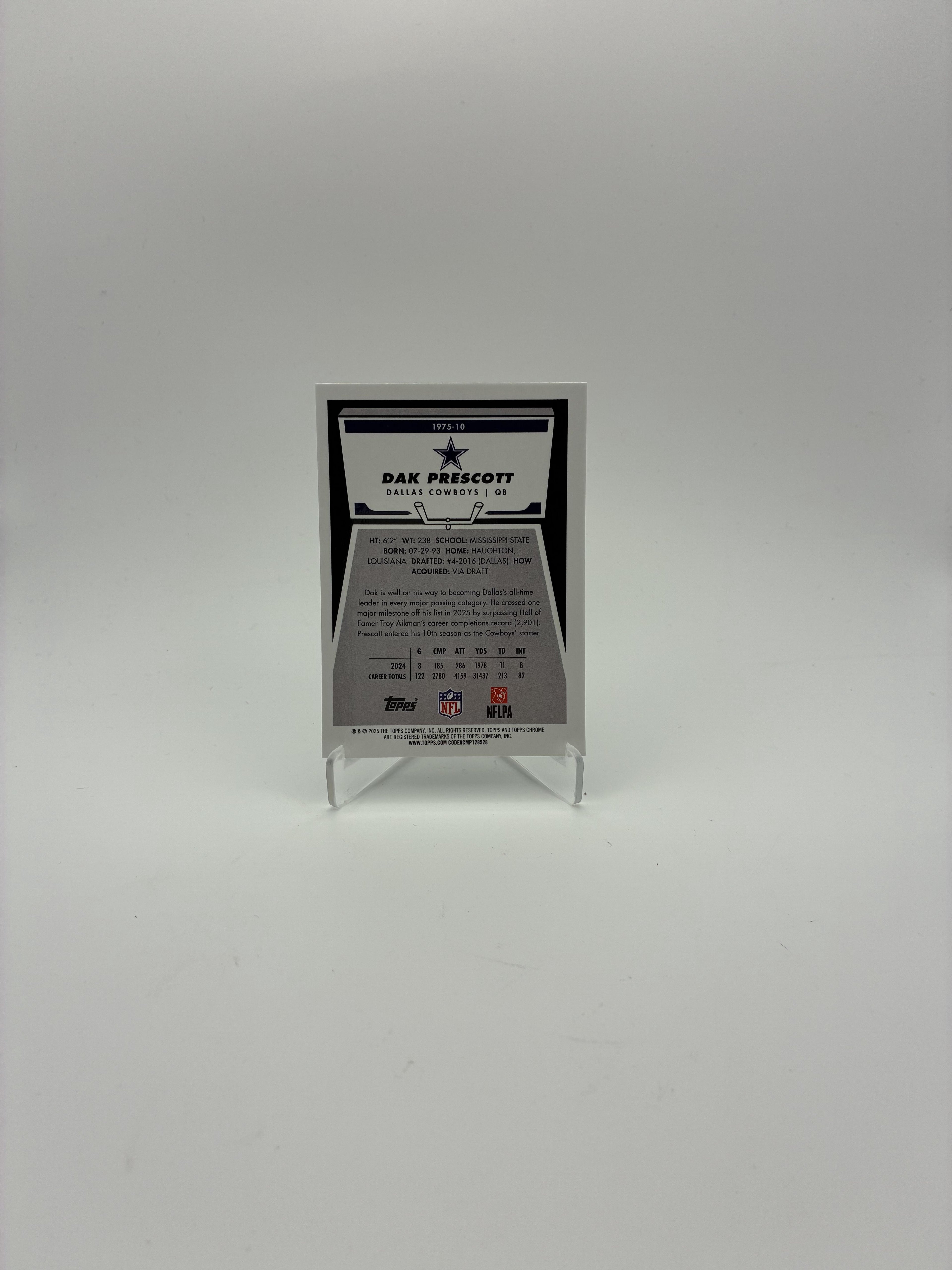 2025 Topps Chrome #1975-10 Dak Prescott 1975 Topps