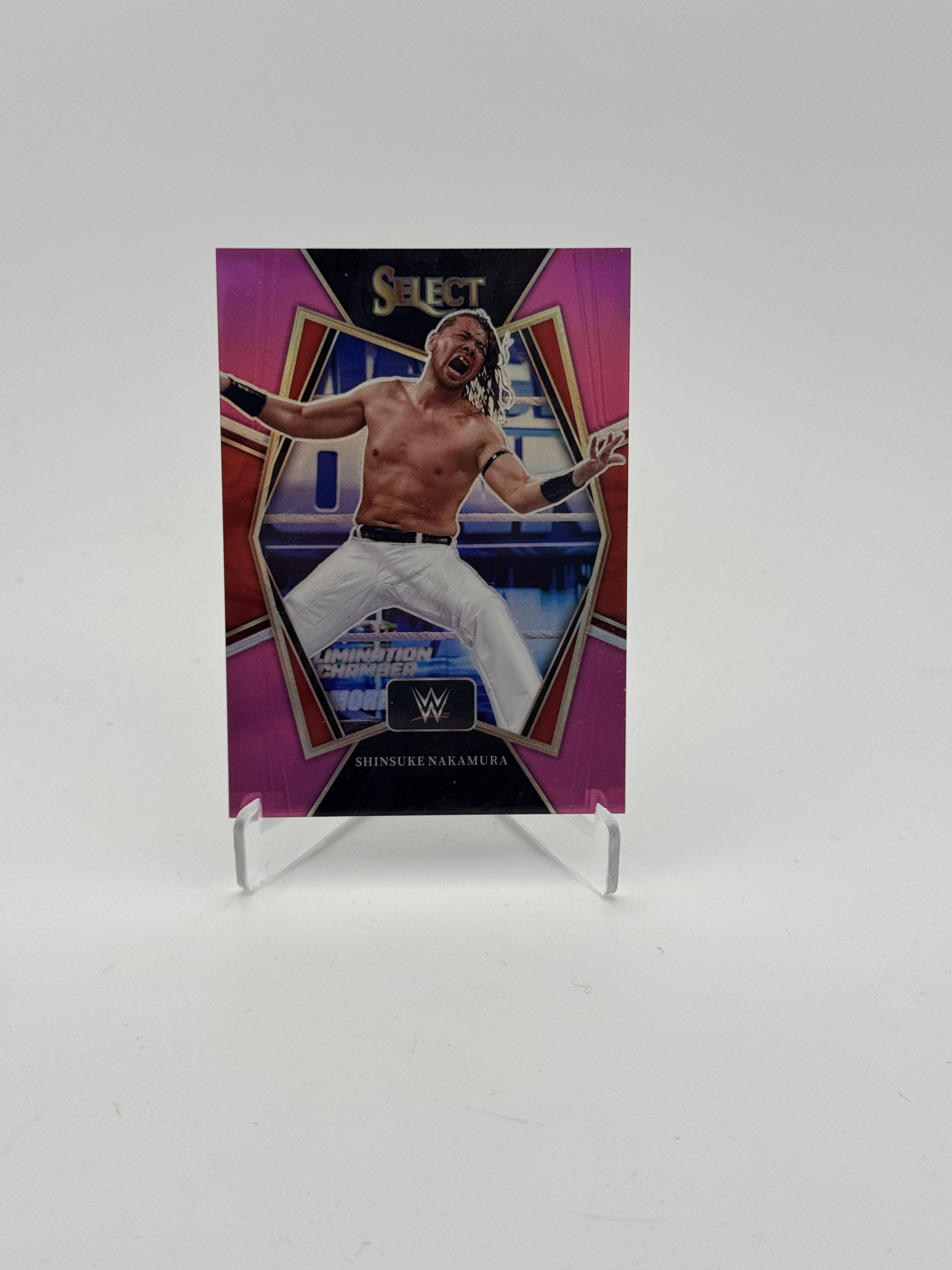 2022 Panini Select WWE #132 Shinsuke Nakamura Pink Prizms #/49