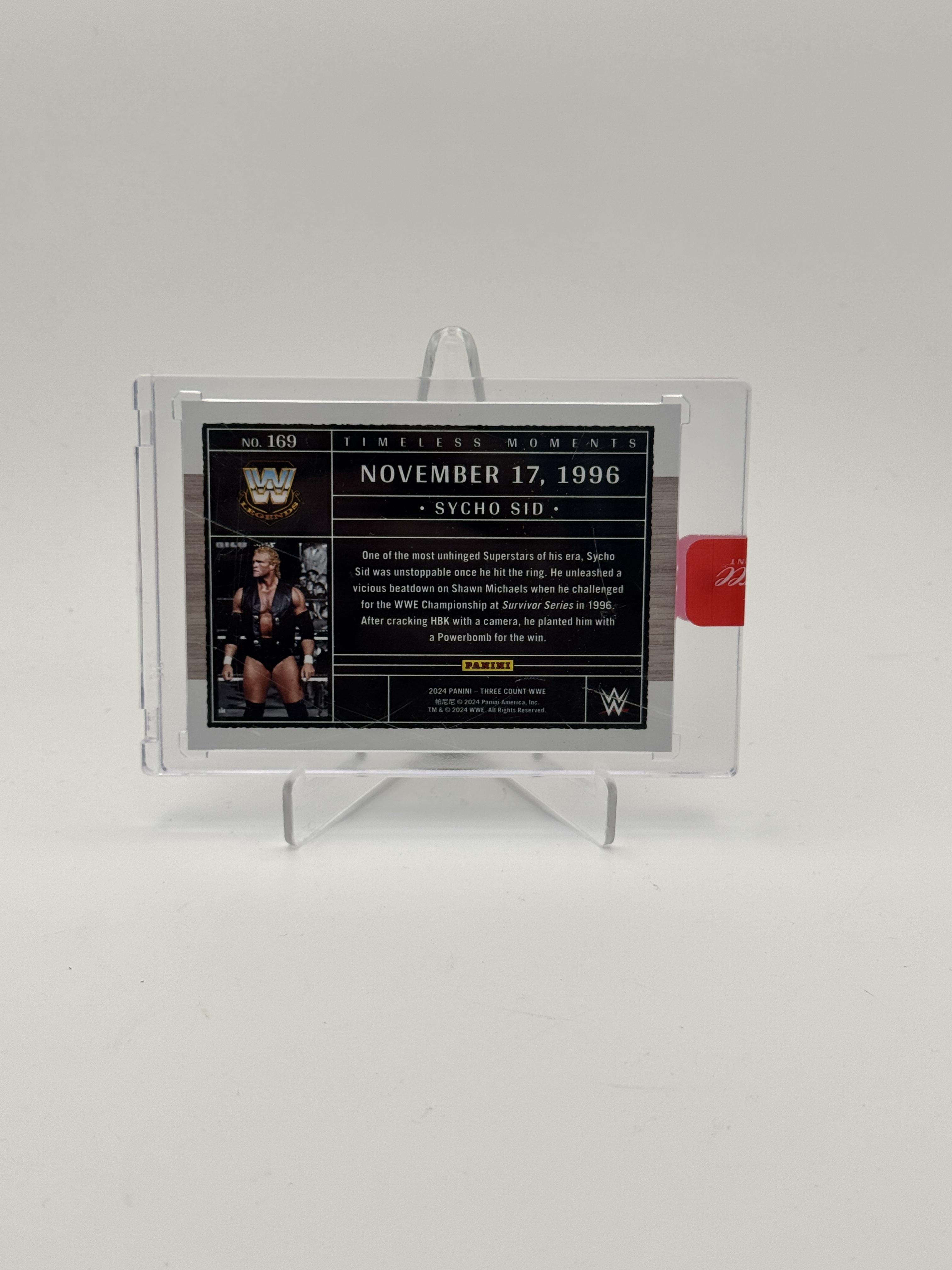 2024 Panini Three Count WWE #169 Sycho Sid Red #/25
