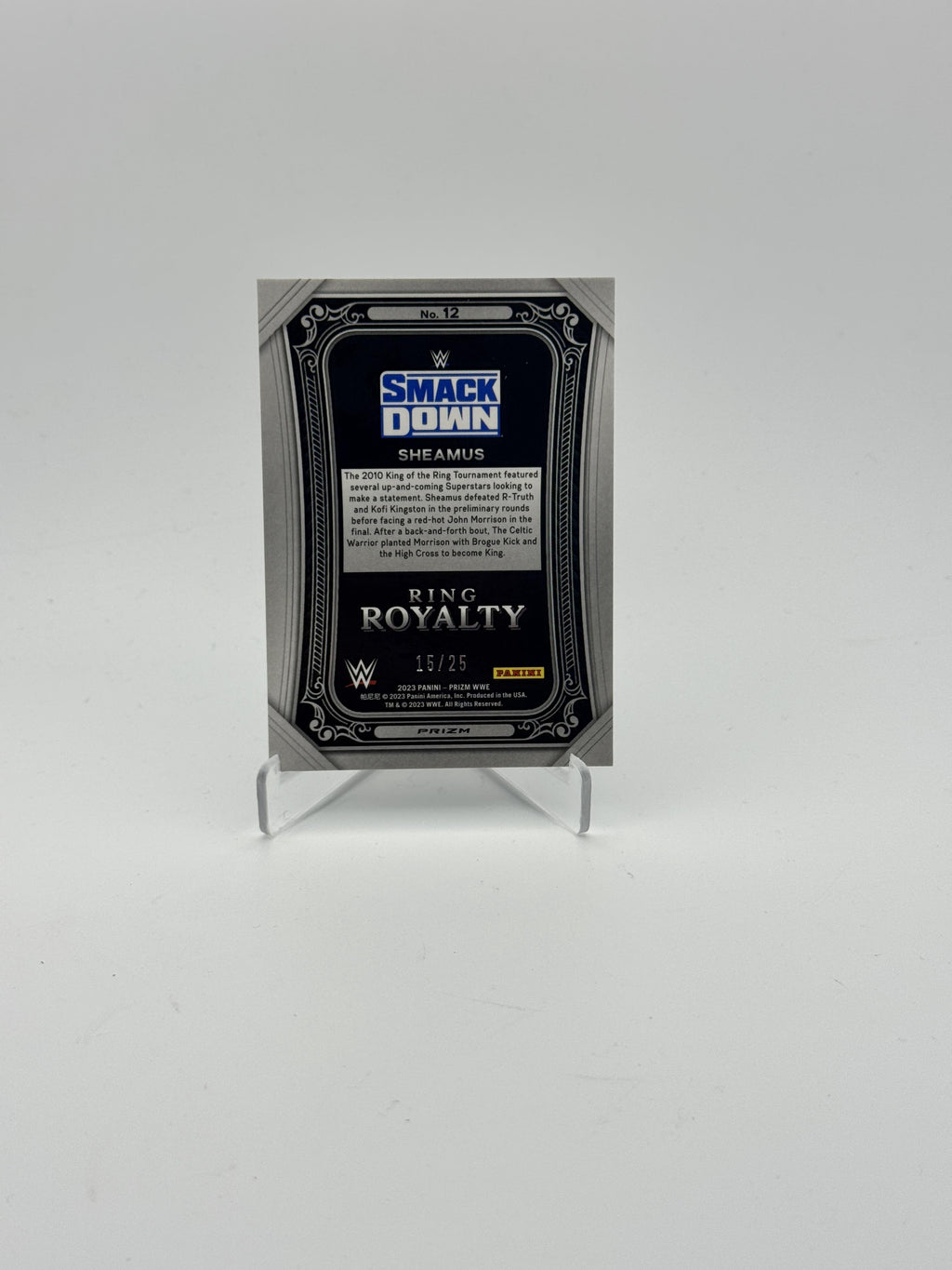 2023 Panini Prizm WWE #12 Sheamus Ring Royalty Prizms Mojo #/25
