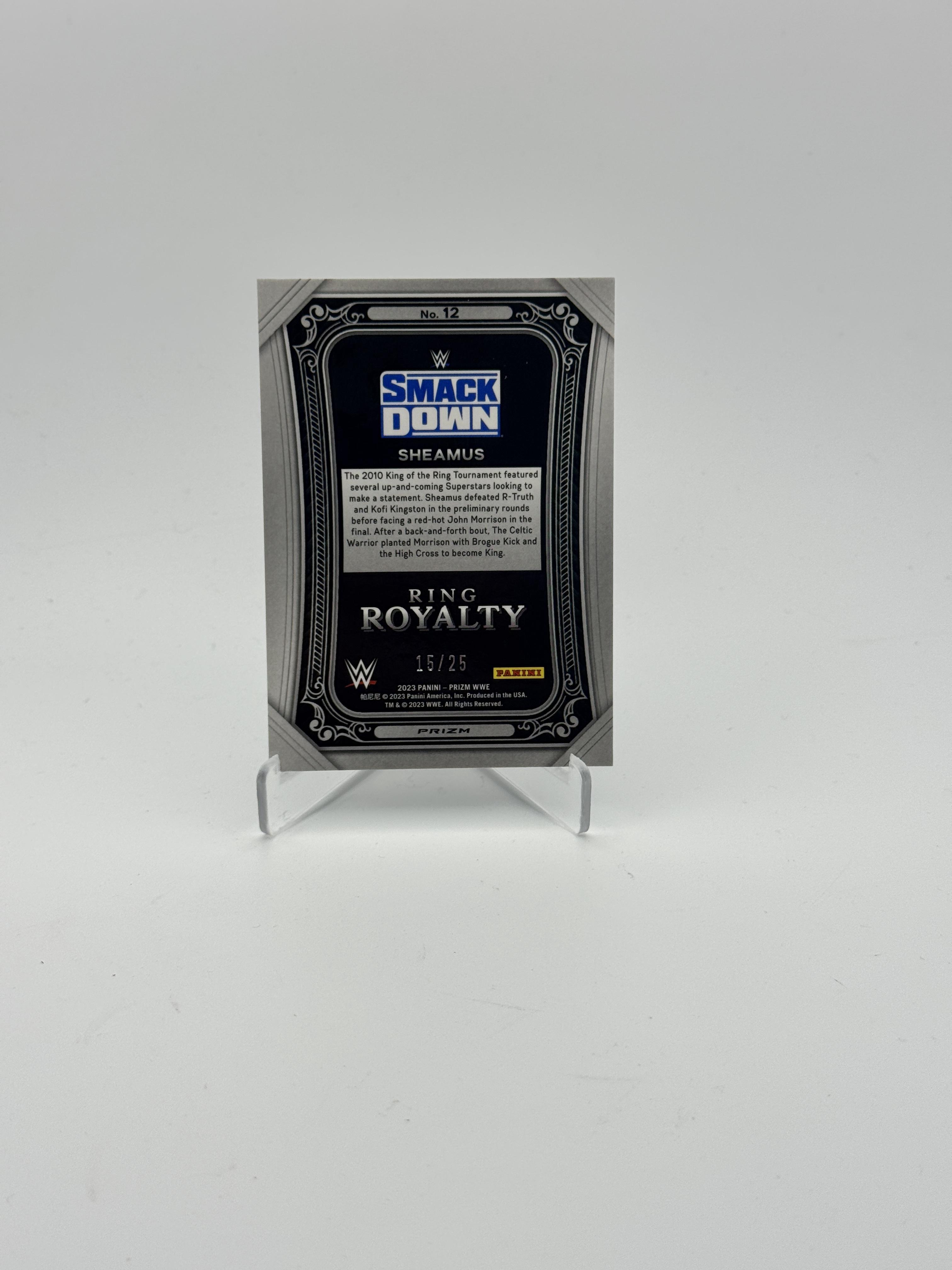2023 Panini Prizm WWE #12 Sheamus Ring Royalty Prizms Mojo #/25