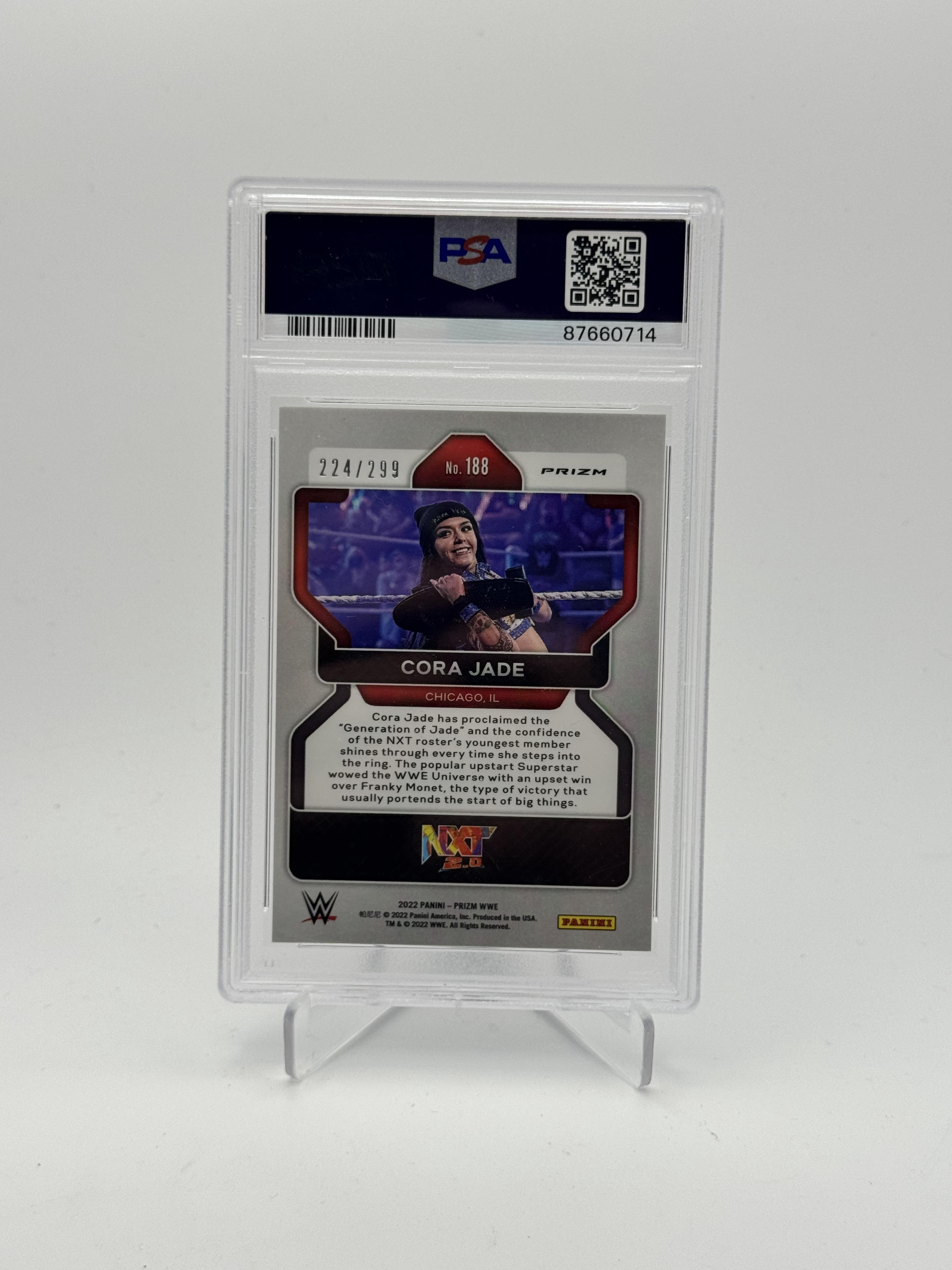 2022 Panini Prizm WWE #188 Cora Jade Red #/299