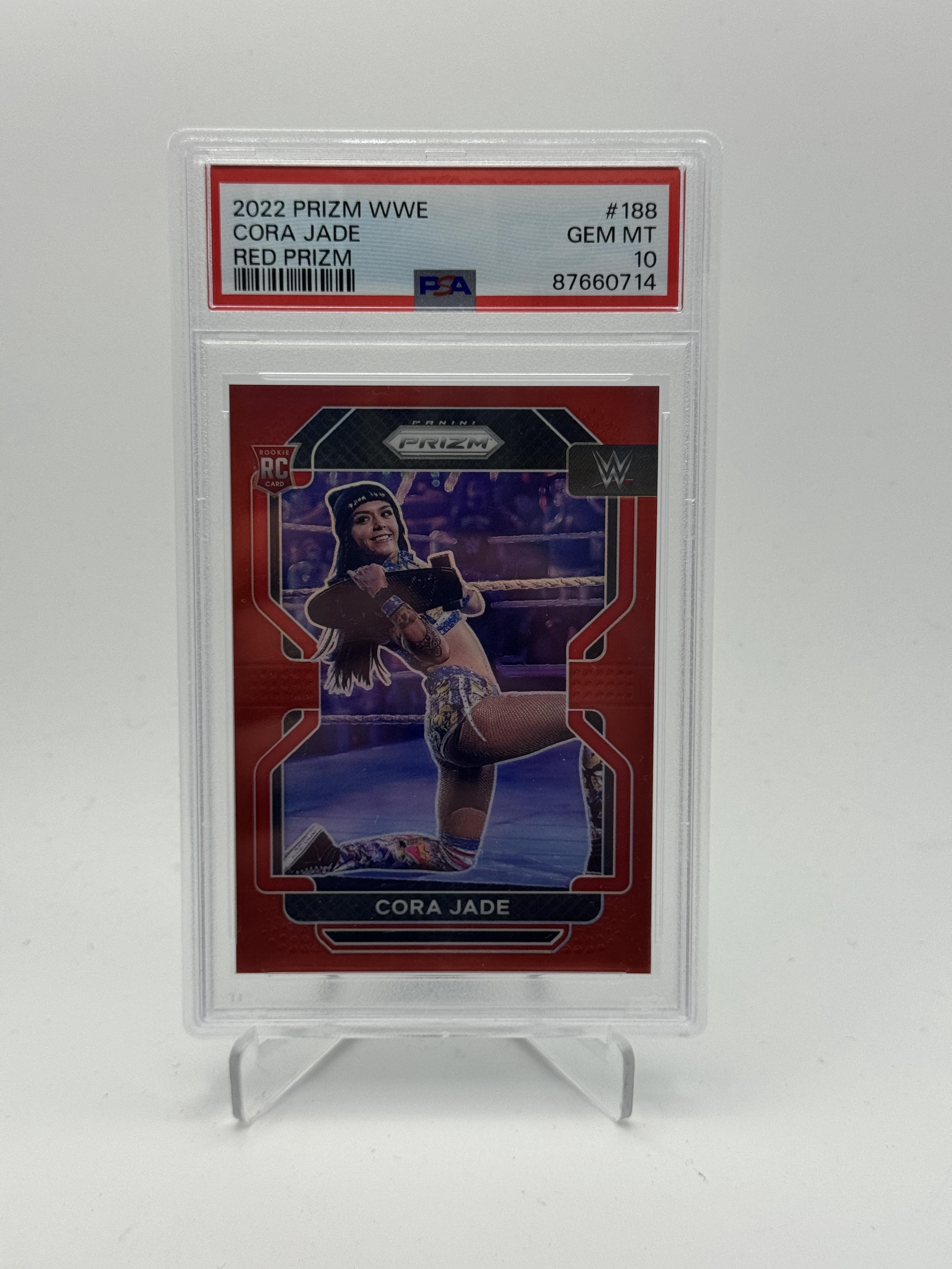 2022 Panini Prizm WWE #188 Cora Jade Red #/299