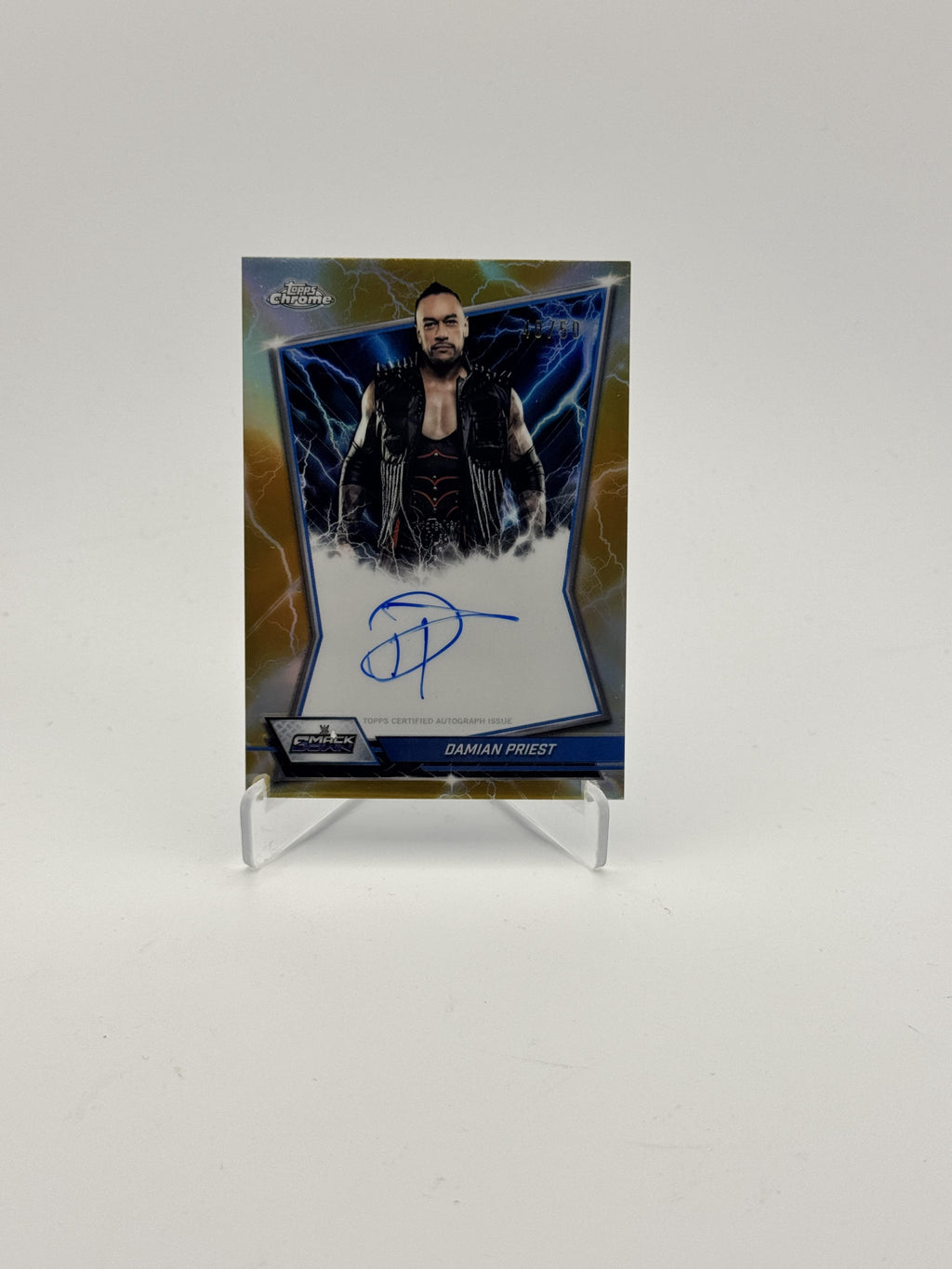 2026 Topps Chrome WWE #BBA-DAM Damian Priest Autographs Gold Refractor #/50