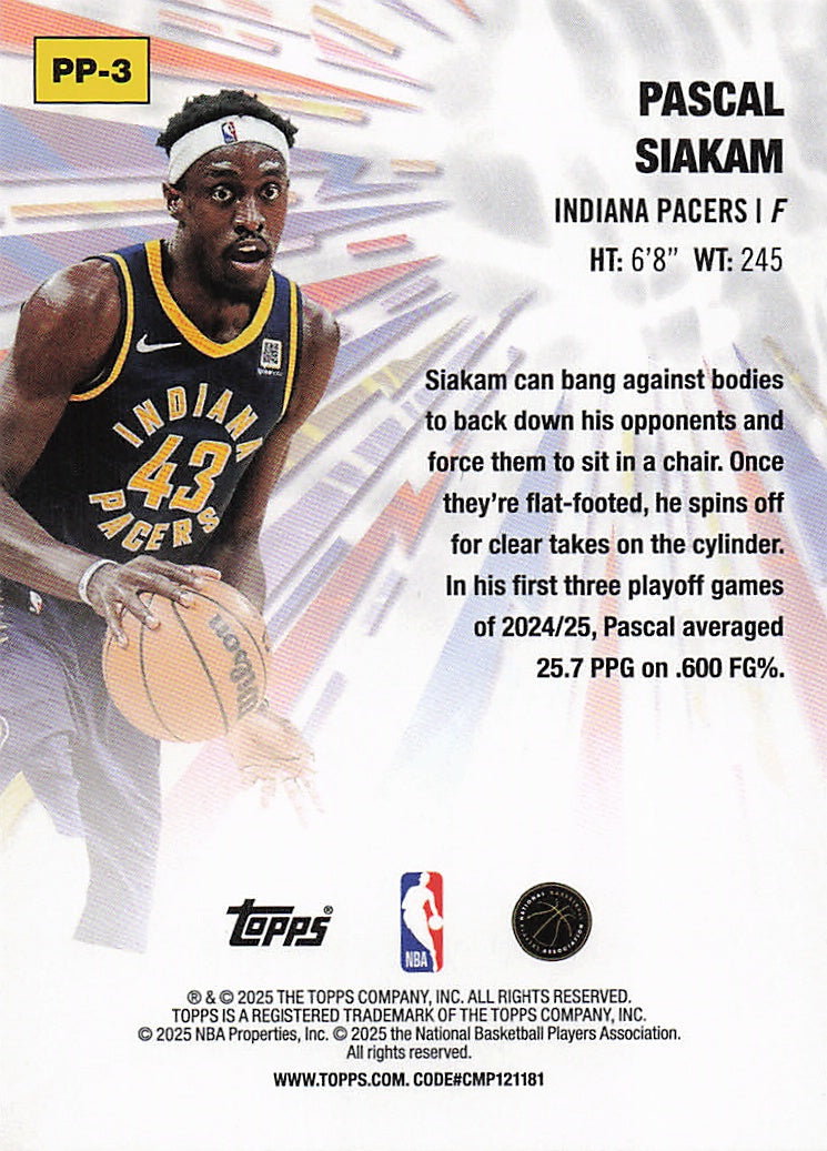 2025-26 Topps #PP-3 Pascal Siakam Power Players