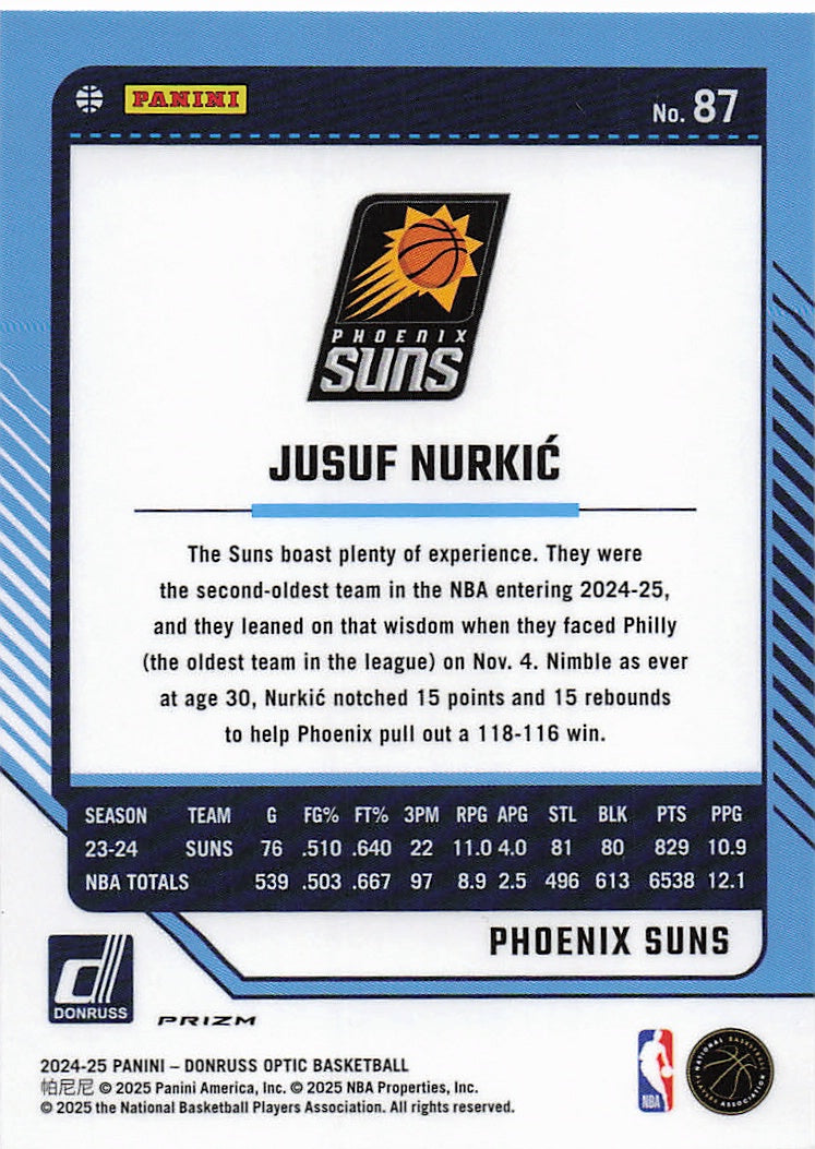 2024-25 Donruss Optic #87 Jusuf Nurkic Holo