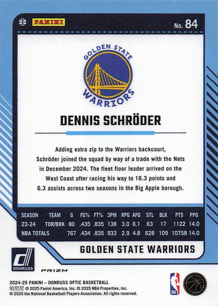 2024-25 Donruss Optic #84 Dennis Schroder Holo