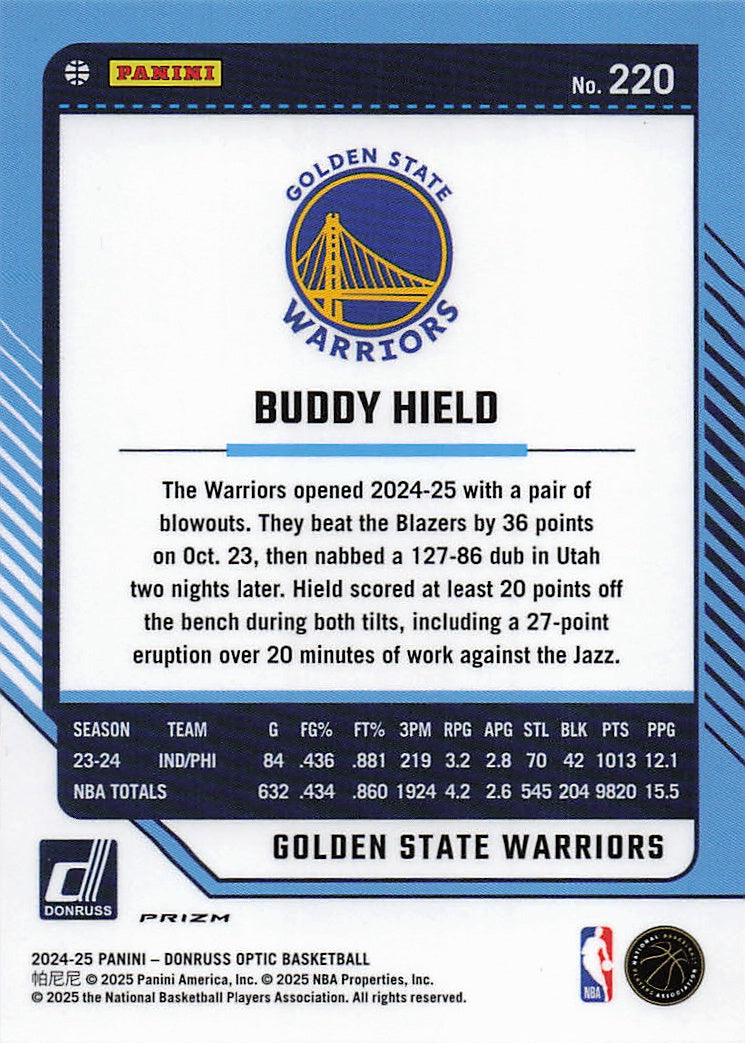 2024-25 Donruss Optic #220 Buddy Hield Holo