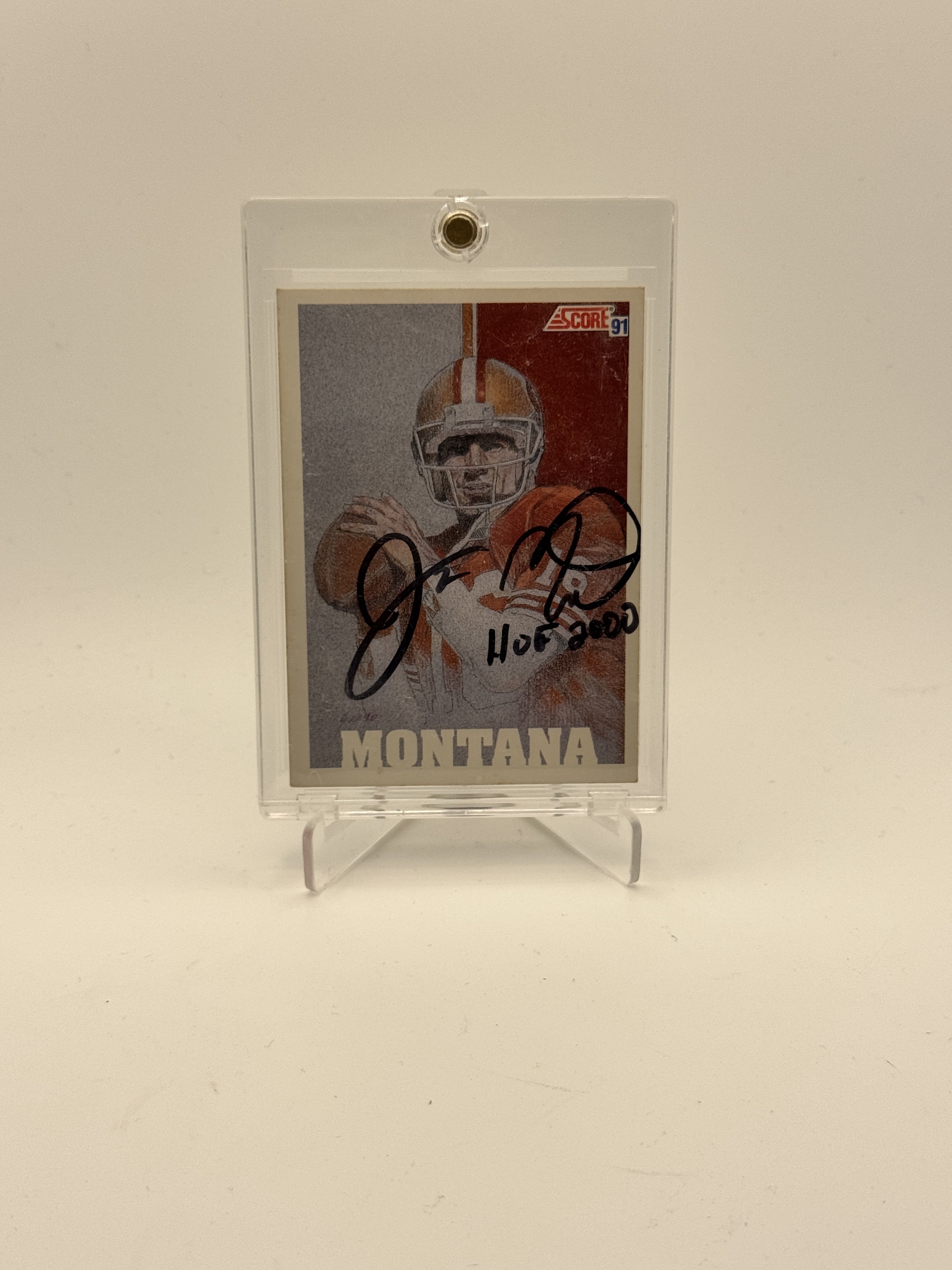 1991 Score #620 Joe Montana Autograph Inscription