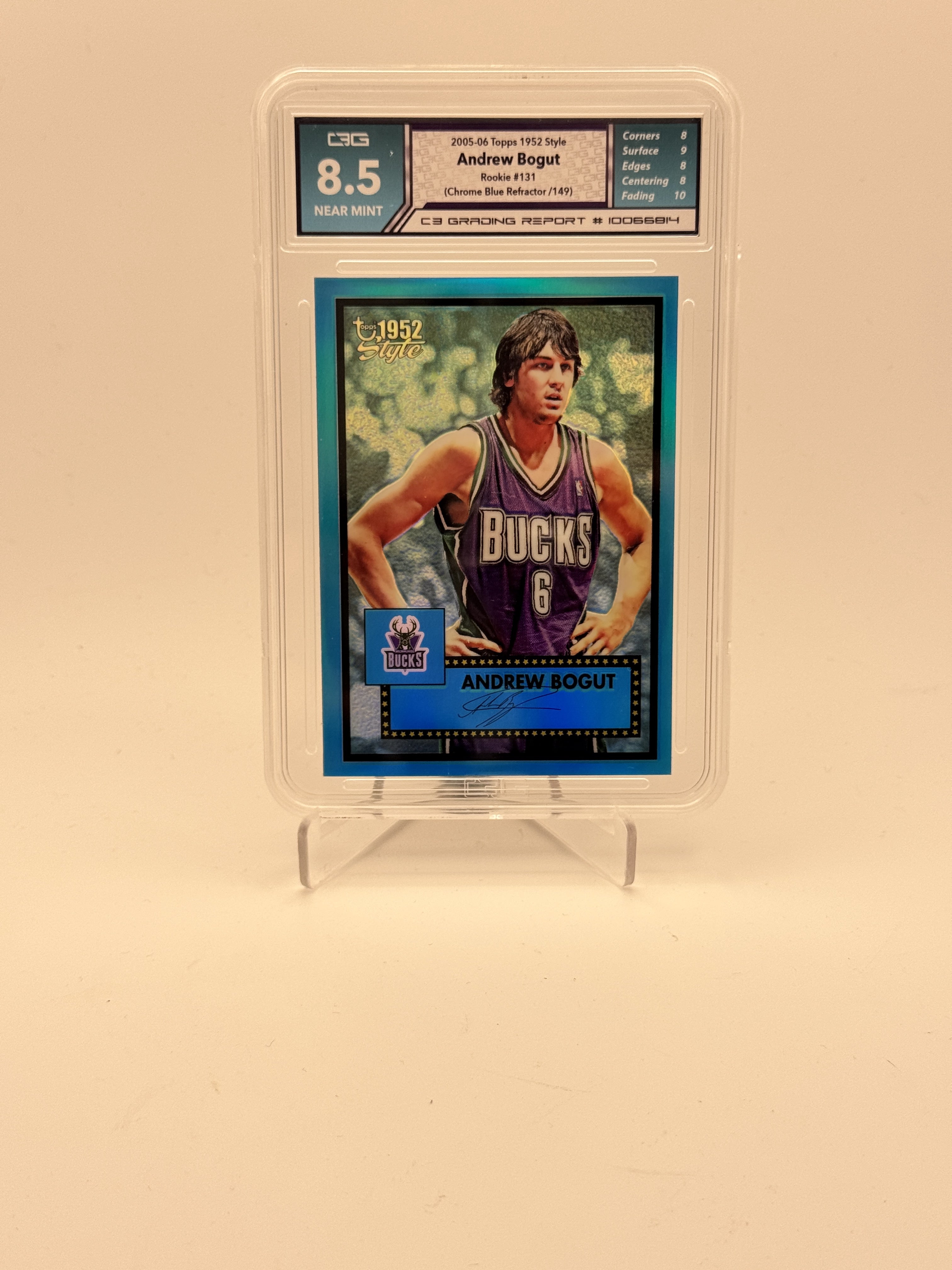 2005-06 Topps 1952 Style #131 Andrew Bogut Aqua #/149 Graded 8.5 #/149