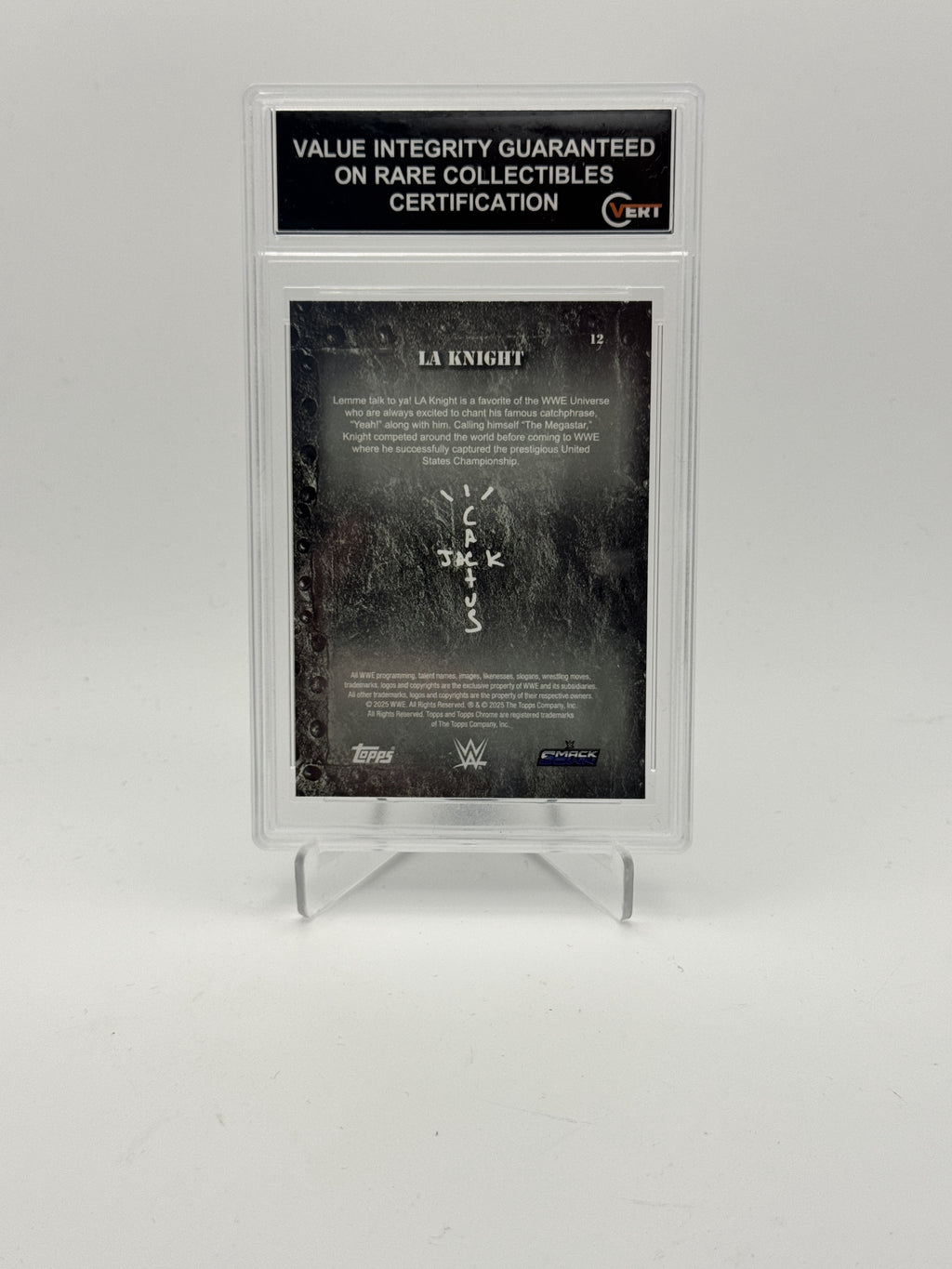 2025 Topps Chrome WWE x Cactus Jack #12 LA Knight Red & Black Graded 10