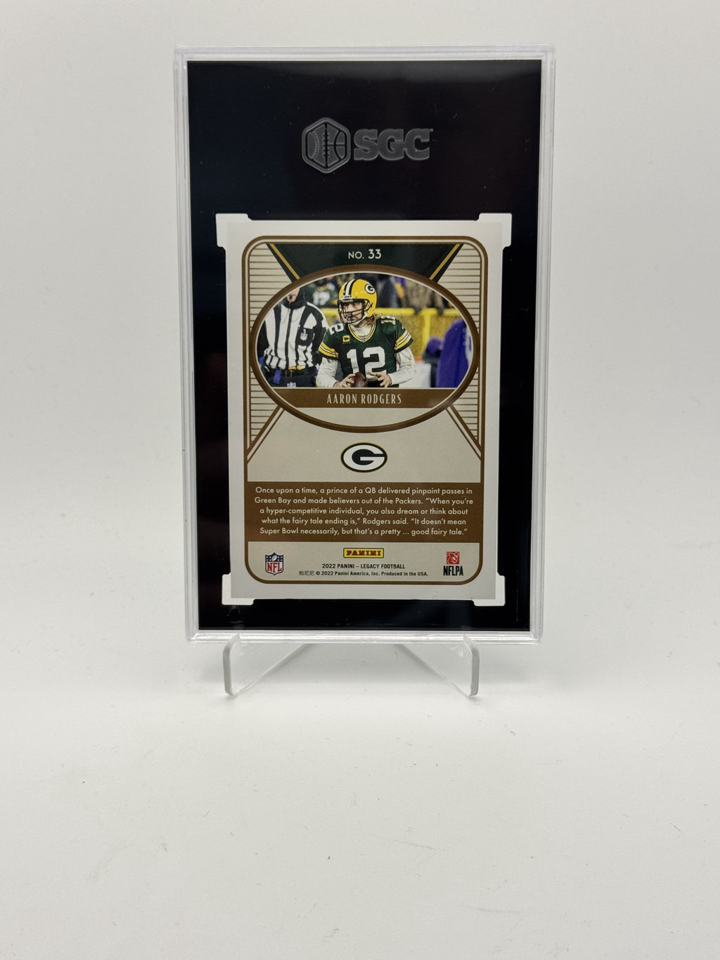 2022 Panini Legacy #33 Aaron Rodgers Green SGC 9.5 #/100