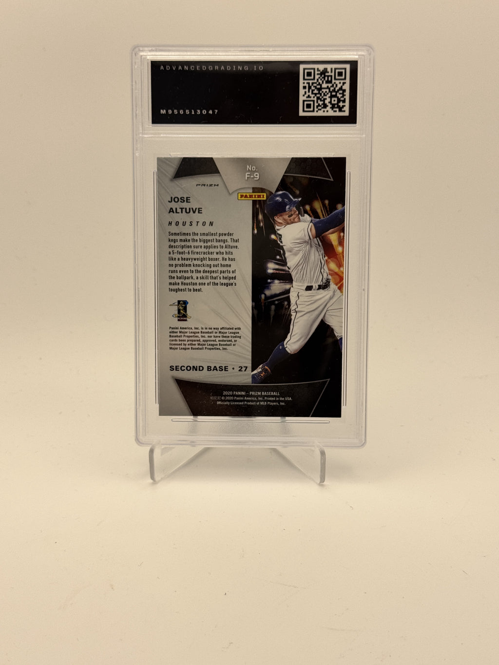 2020 Panini Prizm #F-9 Jose Altuve Fireworks Silver Prizm GMA 8