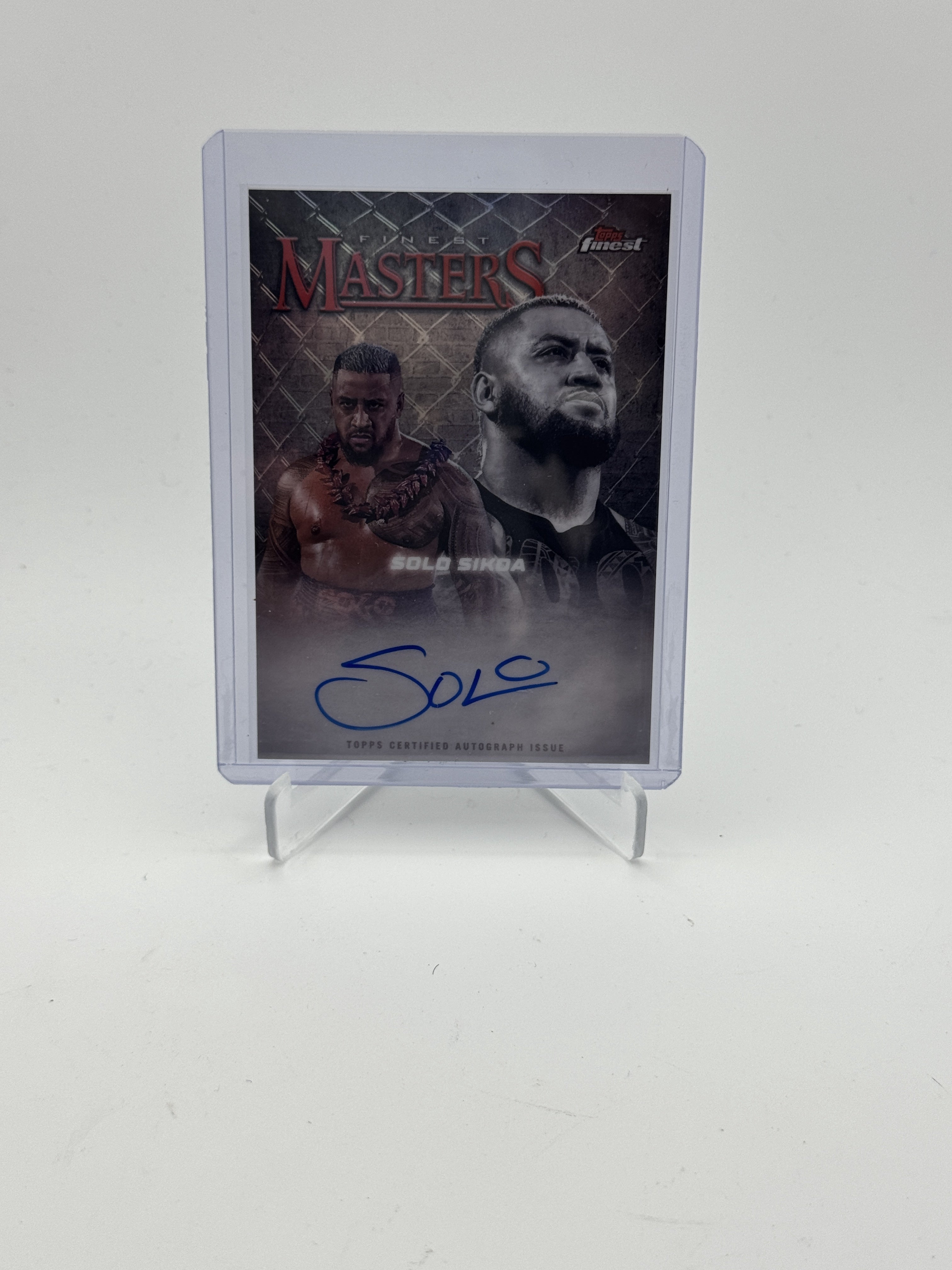 2025 Topps Finest WWE #FM-SKA Solo Sikoa Masters Autographs Refractor