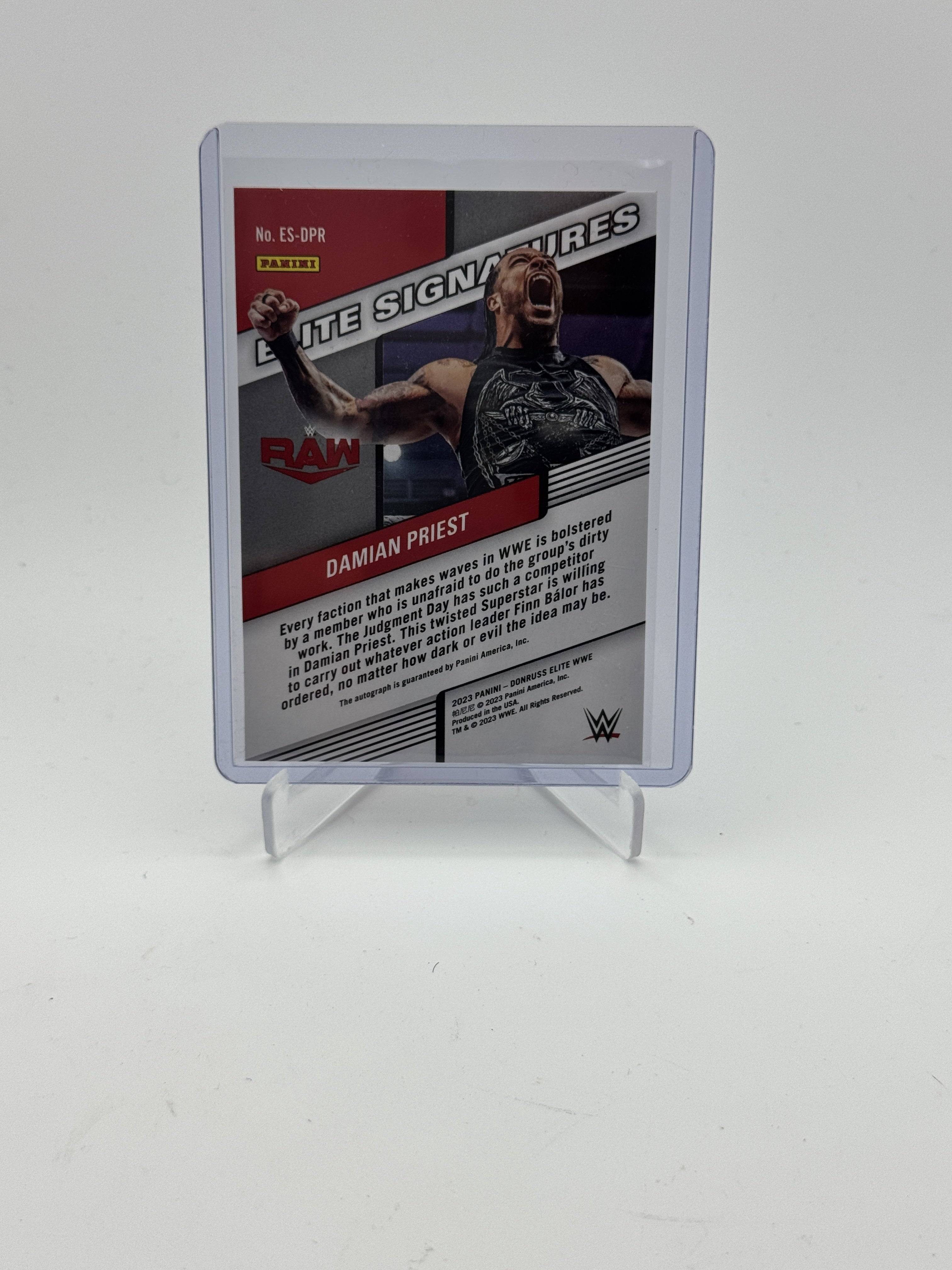 2023 Donruss Elite WWE #ES-DPR Damian Priest Elite Signatures