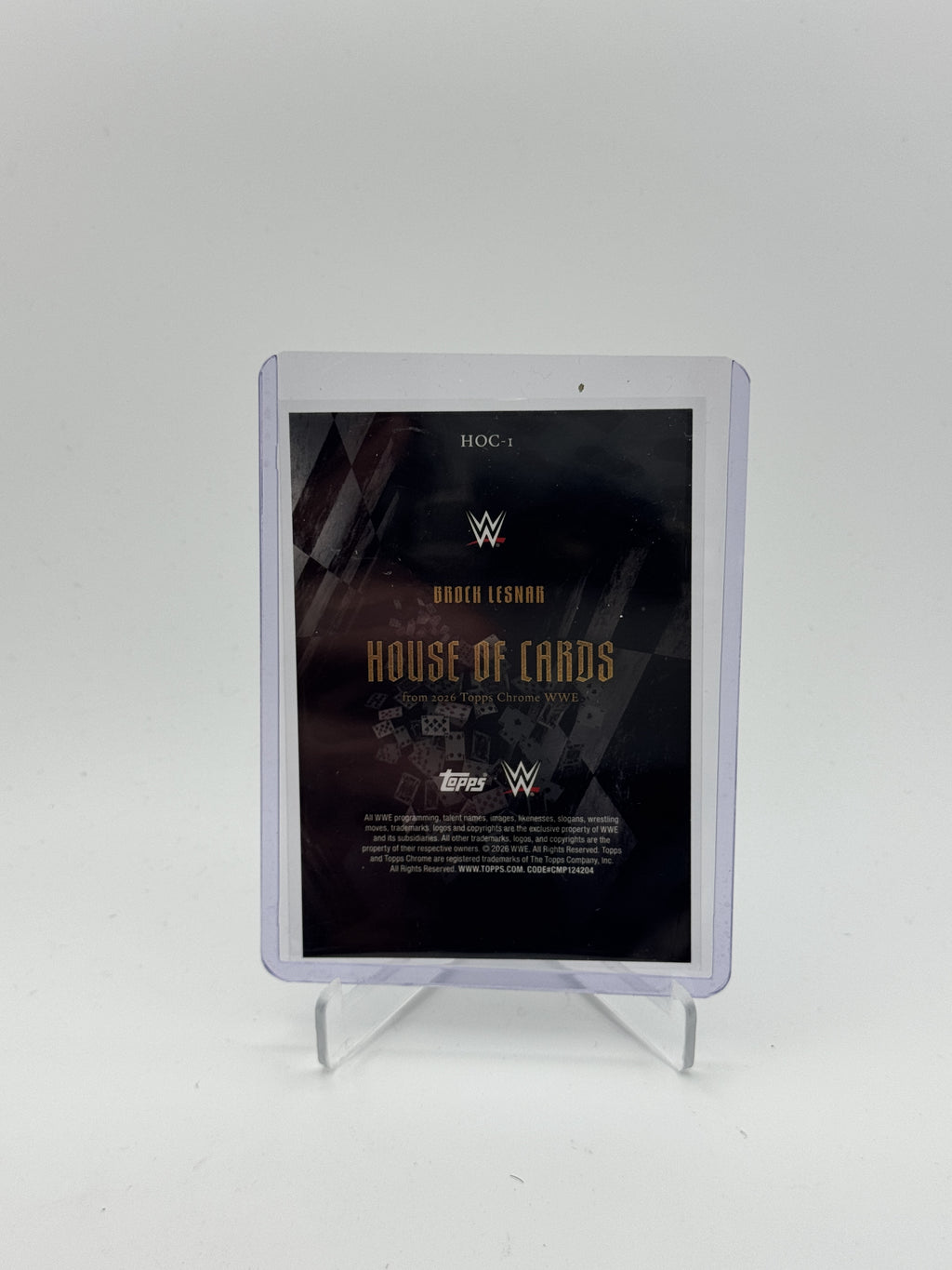 2026 Topps Chrome WWE #HOC-1 Brock Lesnar House of Cards