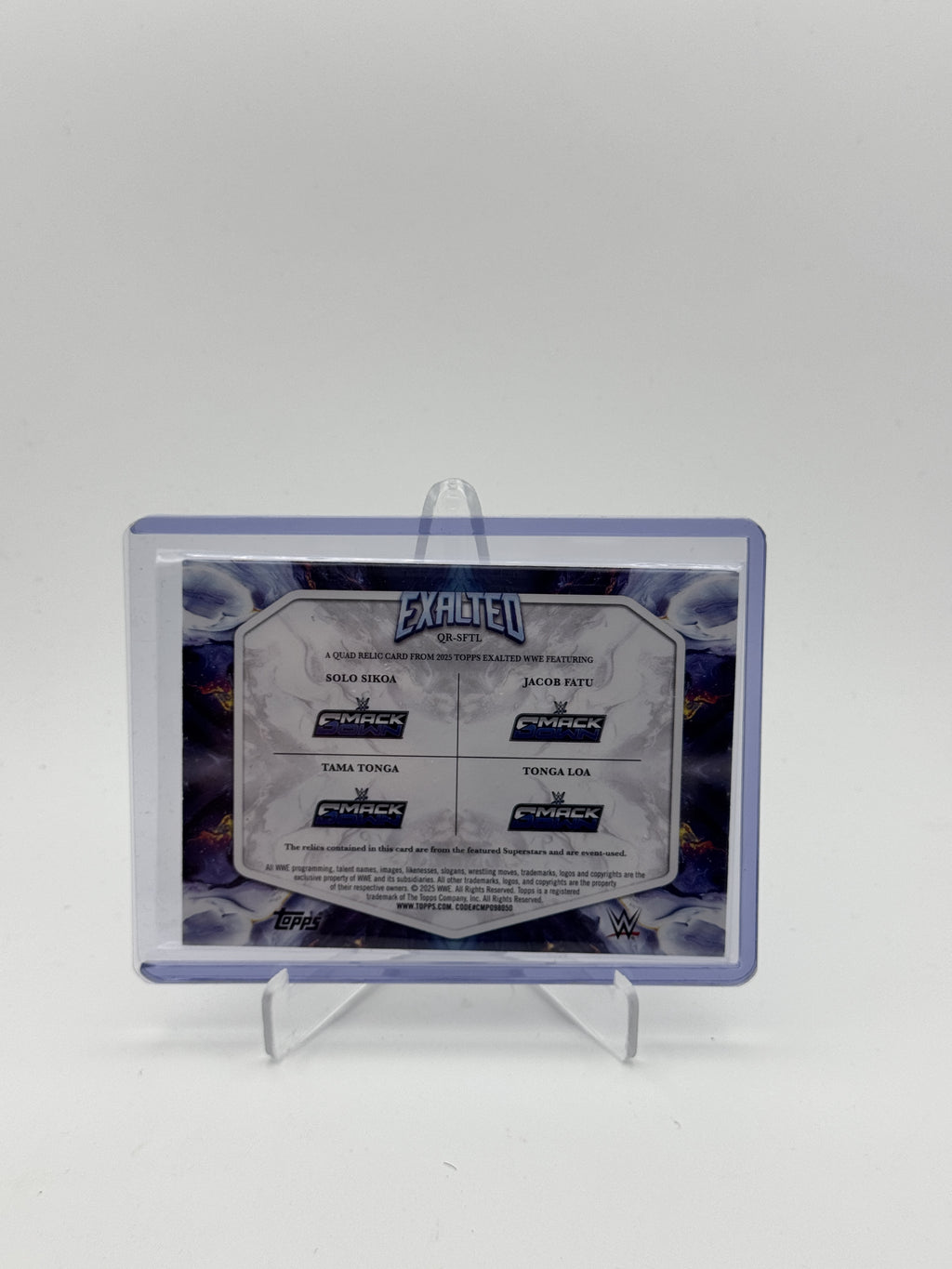 2025 Topps Exalted WWE #QR-SFTL Fatu/Tonga/Loa/Sikoa Quad Relics