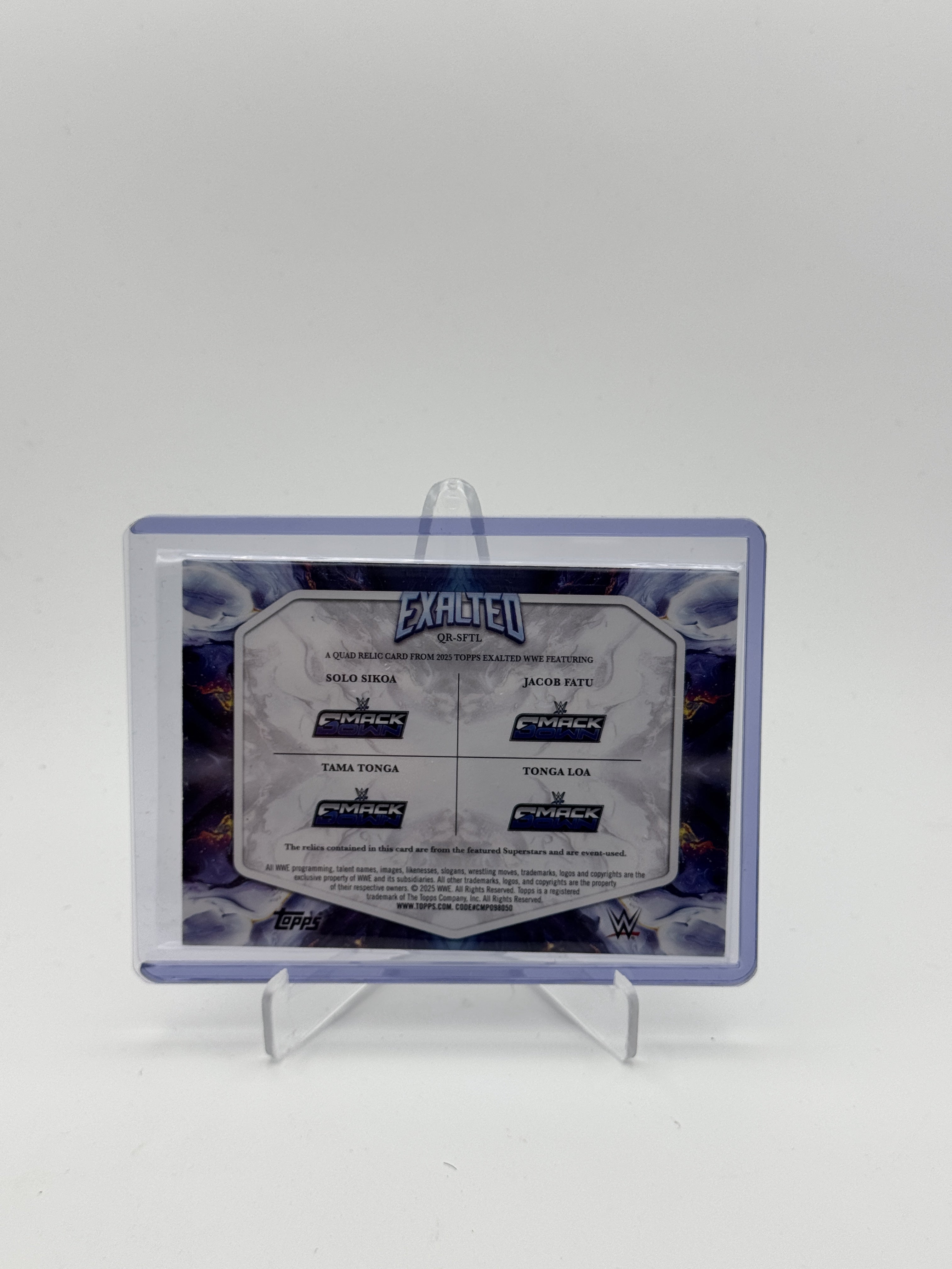 2025 Topps Exalted WWE #QR-SFTL Fatu/Tonga/Loa/Sikoa Quad Relics