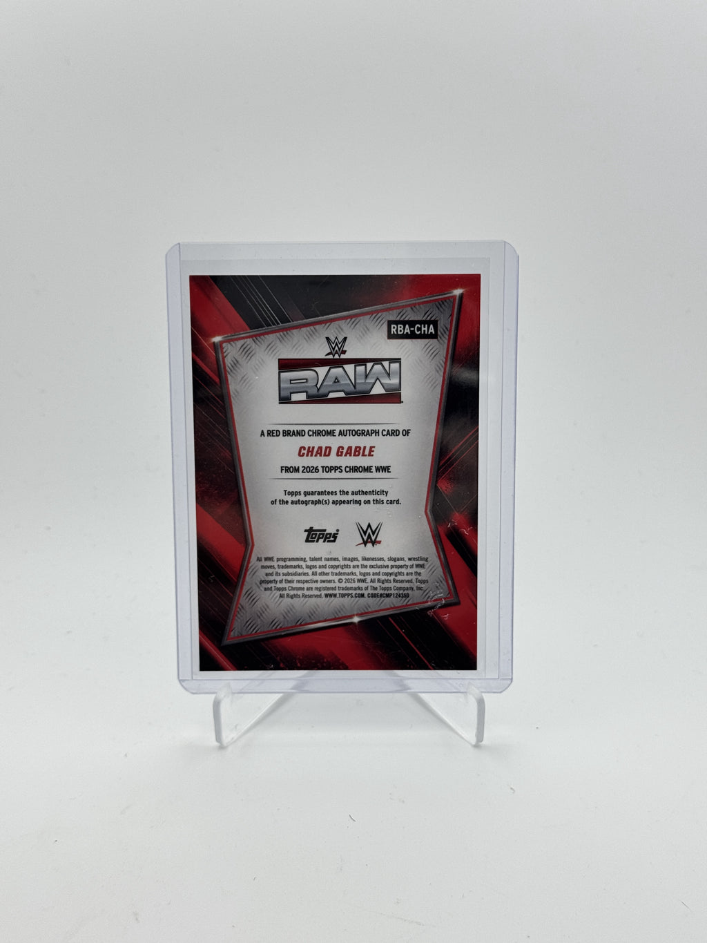 2025 Topps Chrome WWE #RBA-CHA Chad Gable Red Brand Autographs