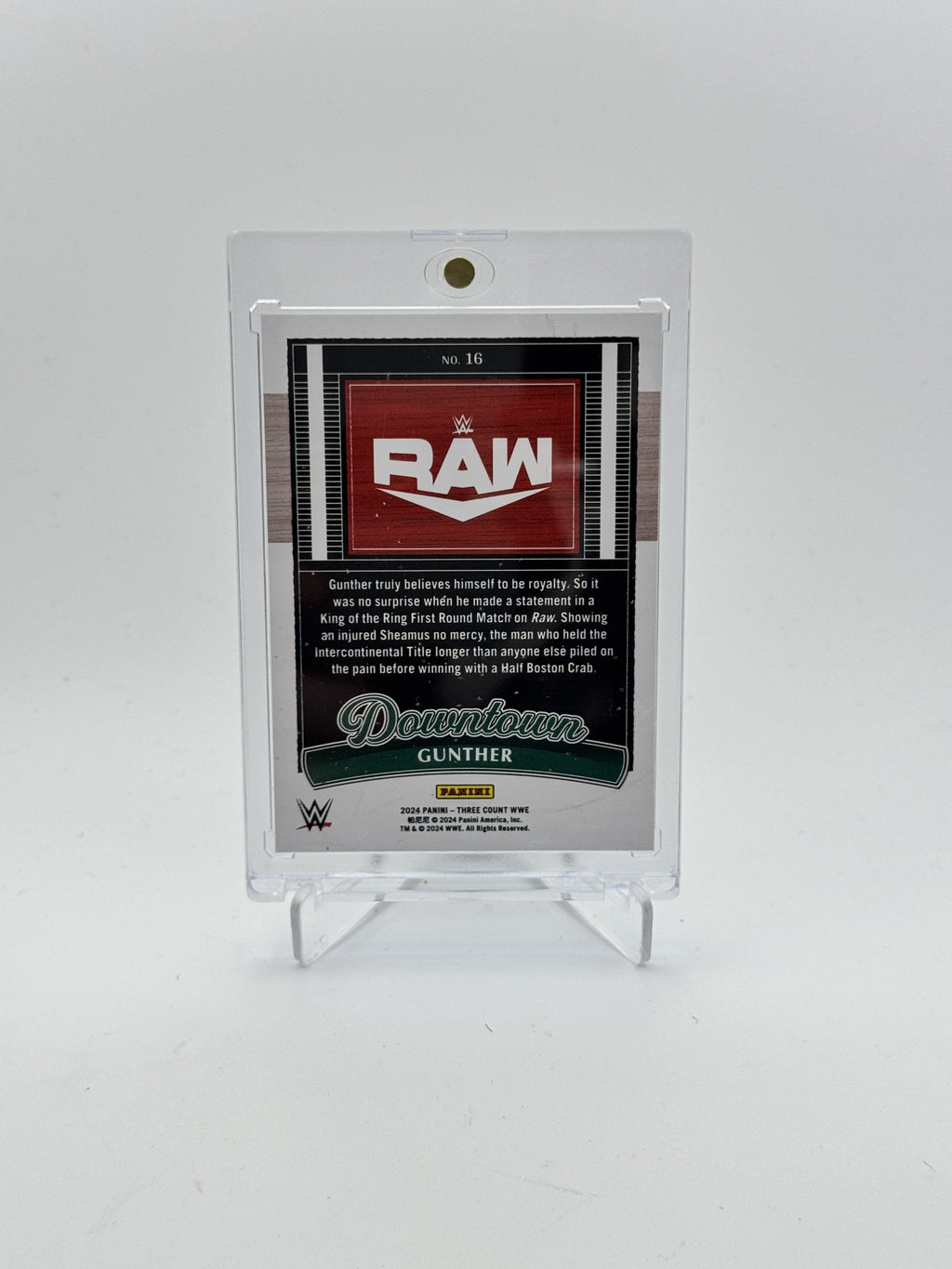 2024 Panini Three Count WWE #16 Gunther Downtown