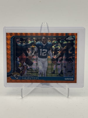 2025 Topps Chrome #332 Travis Hunter Orange Wave Refractor #/25