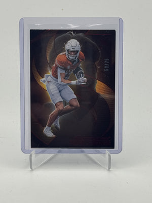 2025 Panini Silhouette #87 Parker Livingstone Red #/75