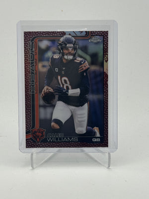 2025 Topps Chrome #52 Caleb Williams Football Leather Refractor
