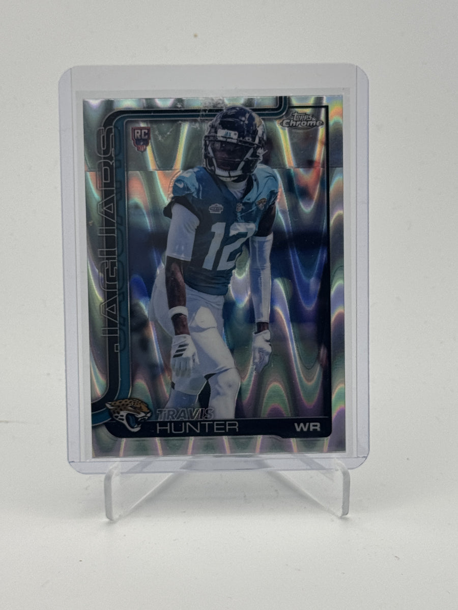 2025 Topps Chrome #332 Travis Hunter Ray Wave Refractor