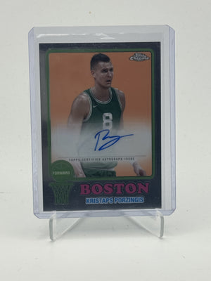 2024-25 Topps Chrome #73TA-KP Kristaps Porzingis 1973 Topps Autographs