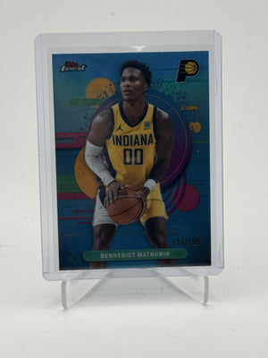 2025-26 Finest #146 Bennedict Mathurin Sky Blue Refractor #/250