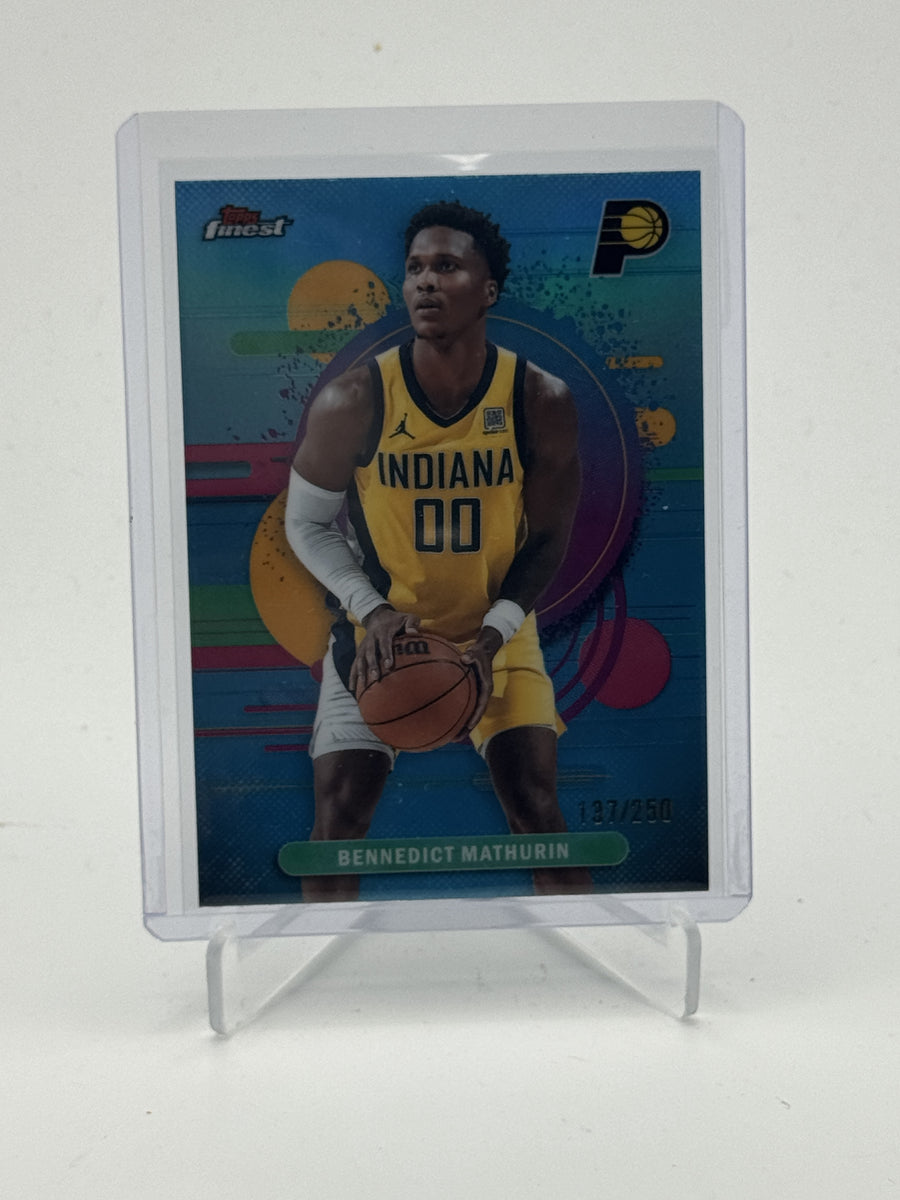 2025-26 Finest #146 Bennedict Mathurin Sky Blue Refractor #/250