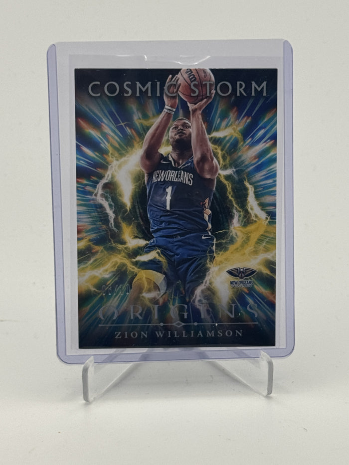 2024-25 Panini Origins #8 Zion Williamson Cosmic Storm Gold #/10