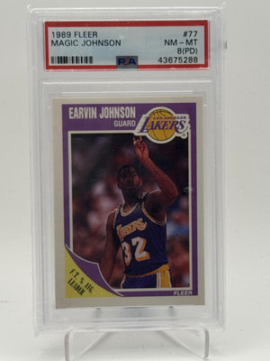 1989 Fleer #77 Magic Johnson PSA 8