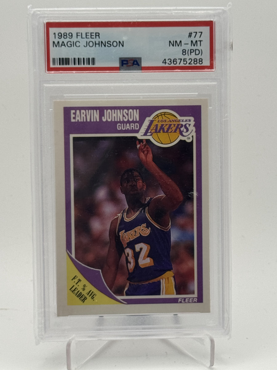 1989 Fleer #77 Magic Johnson PSA 8
