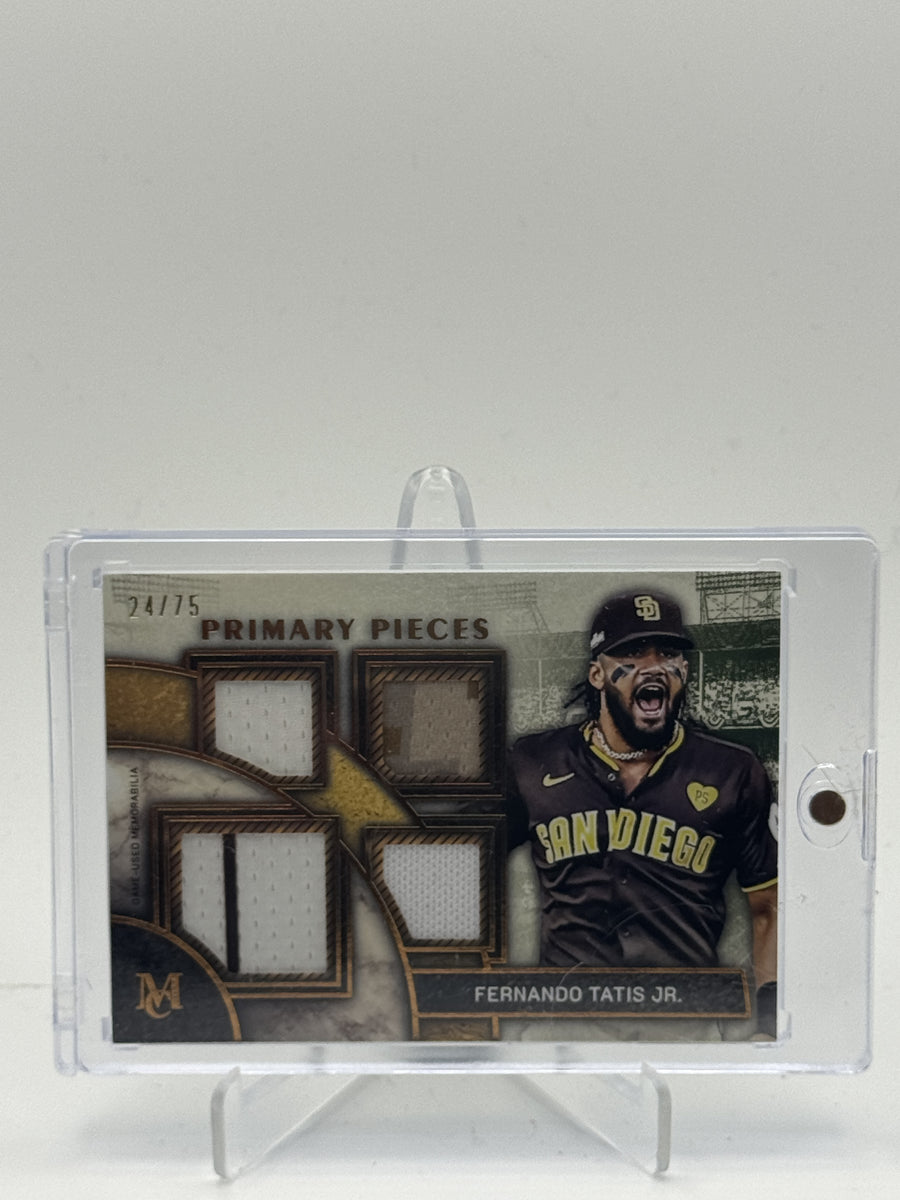 2025 Topps Museum Collection #SPPQ-FT Fernando Tatis Jr. Quad Relics Copper #/75