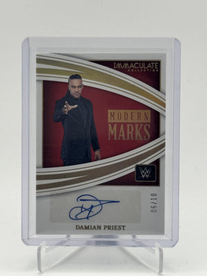 2022 Panini Immaculate Collection WWE Damian Priest Modern Marks Gold #/10
