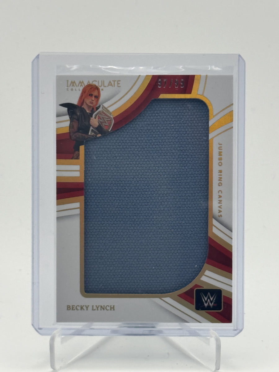 2023 Panini Immaculate Collection WWE #JR-BLY Becky Lynch Jumbo Ring Canvas #/99