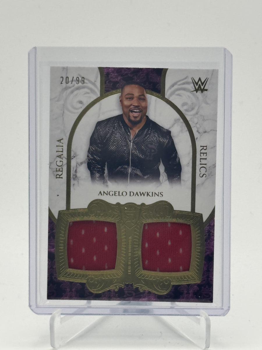 2025 Topps Royalty WWE #RR-31 Angelo Dawkins Regalia Relics #/99