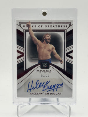 2023 Panini Immaculate WWE "Hacksaw" Duggan Marks of Greatness #/25