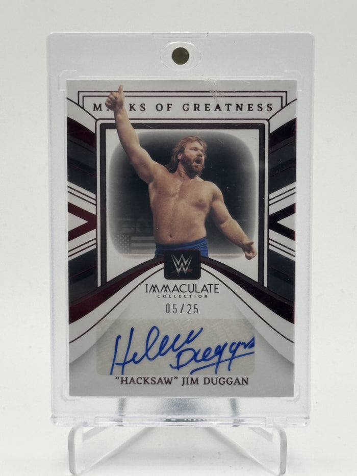 2023 Panini Immaculate WWE "Hacksaw" Duggan Marks of Greatness #/25