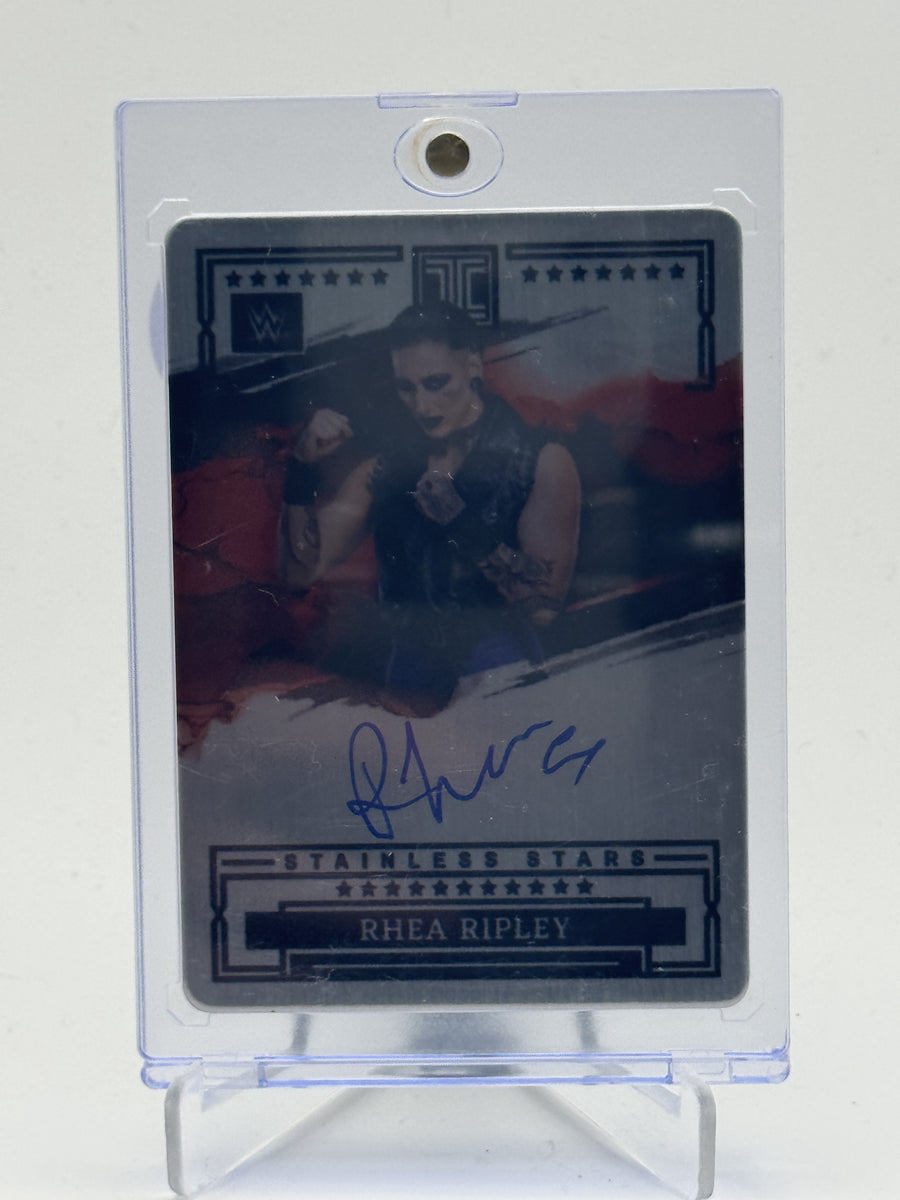 2023 Panini Impeccable WWE #ST-RHR Rhea Ripley Stainless Stars Autographs #/99