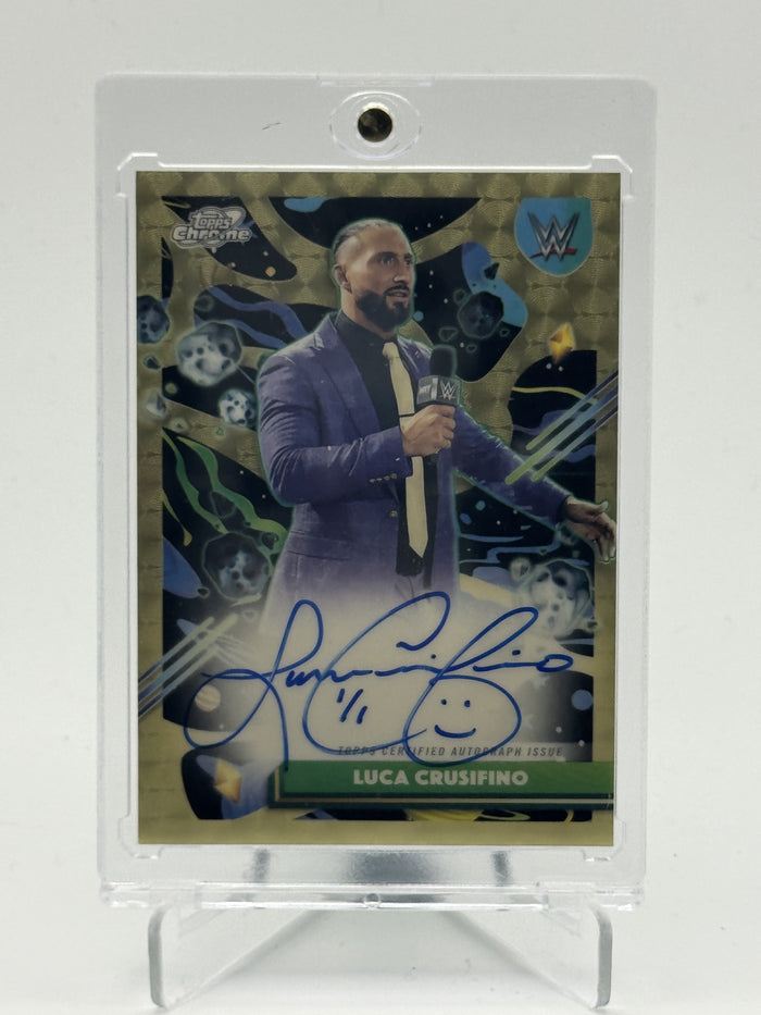 2026 Topps Chrome Cosmic WWE Luca Crusifino Cosmic Chrome SuperFractor #/1