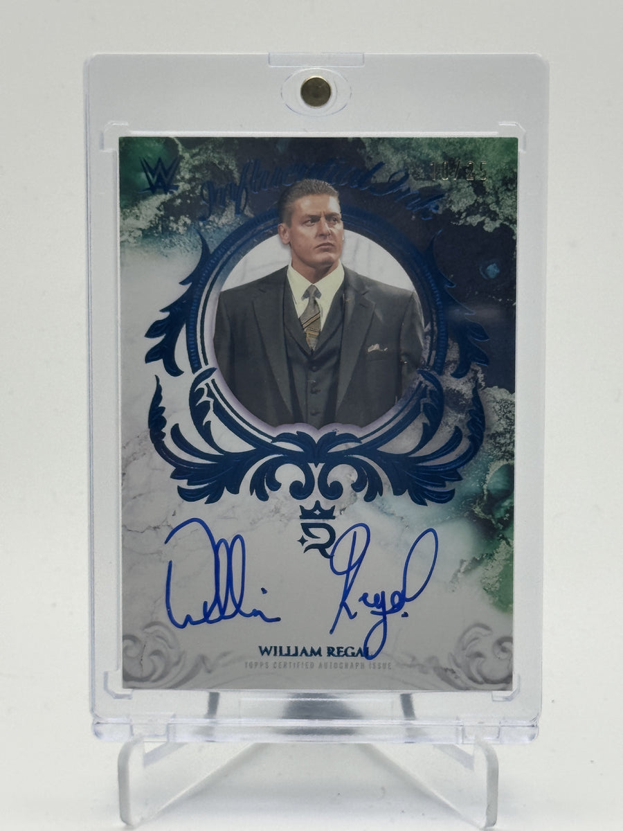 2025 Topps Royalty WWE #INF-WRE William Regal Influential Ink Blue #/25