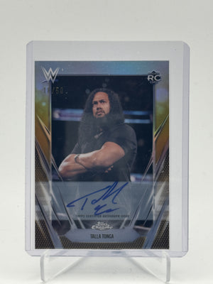 2026 Topps Chrome WWE #BCA-TTA Tala Tonga Base Autographs Gold Refractor #/50