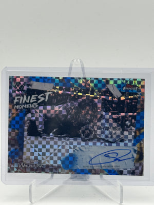 2025 Topps Finest WWE Shinsuke Nakamura Finest Moments Signatures Blue Checker