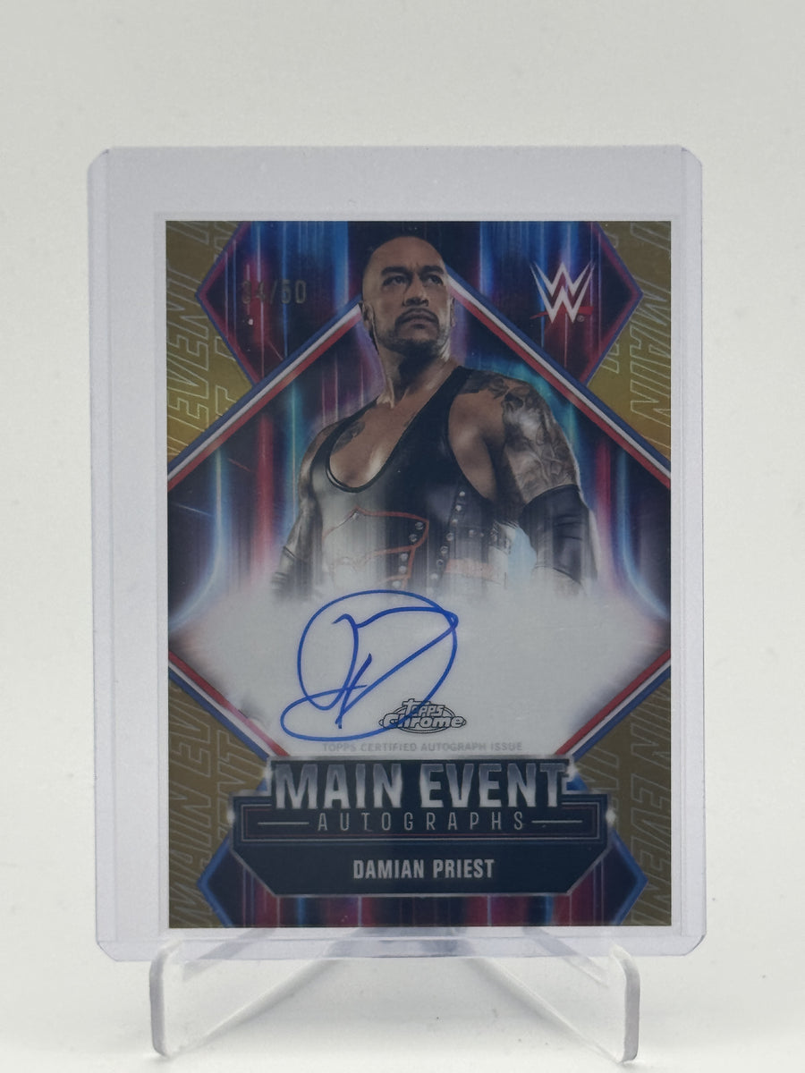 2026 Topps Chrome WWE #Damian Priest Main Event Gold Geometric #/50