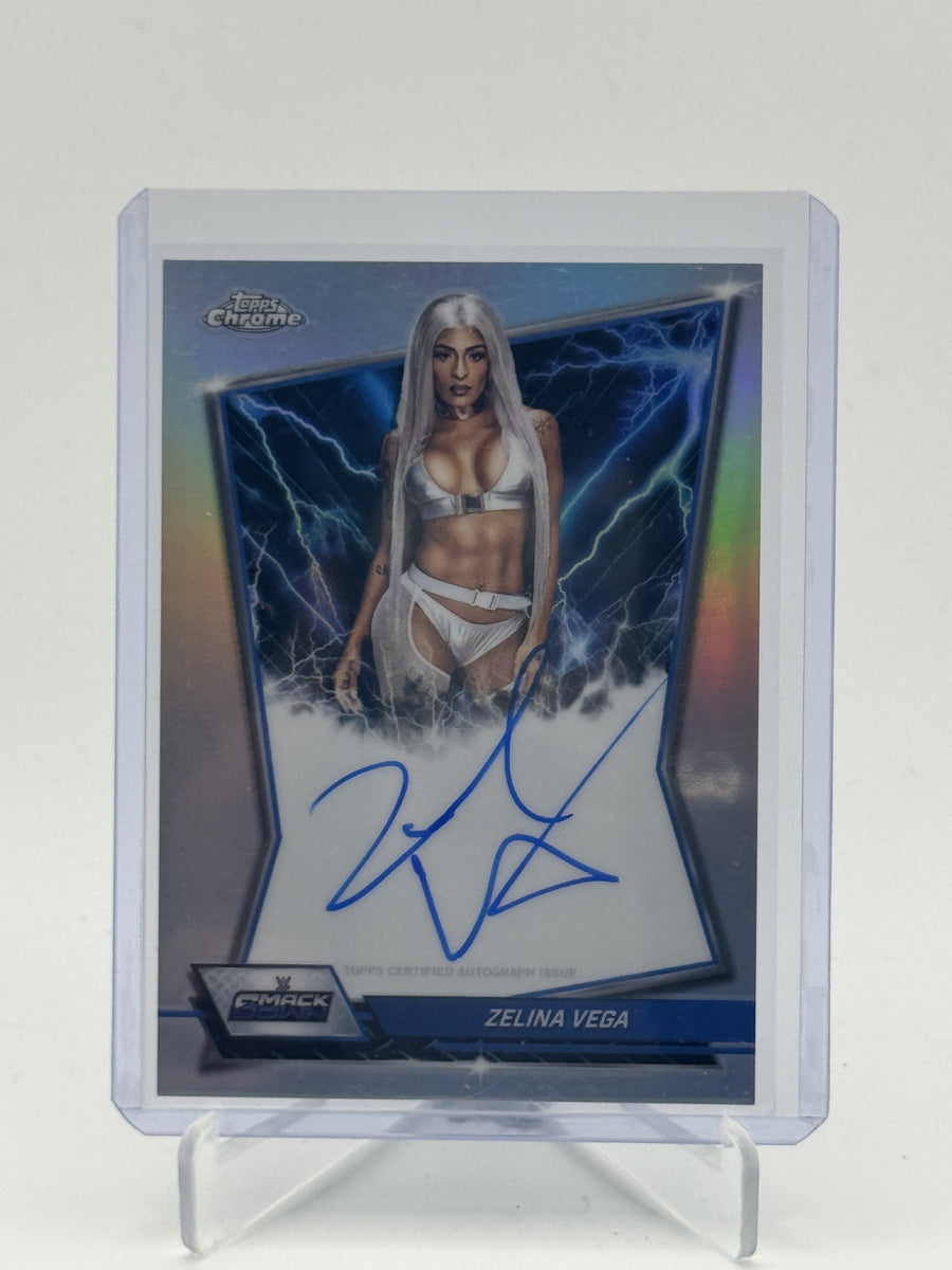 2026 Topps Chrome WWE #BBA-ZEL Zelina Vega Blue Brand Autographs