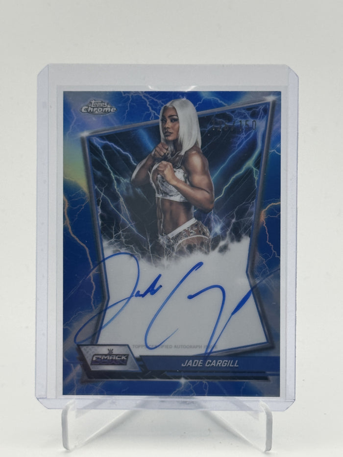 2026 Topps Chrome WWE #BBA-JAD Jade Cargill Blue Brand Autographs Blue #/150